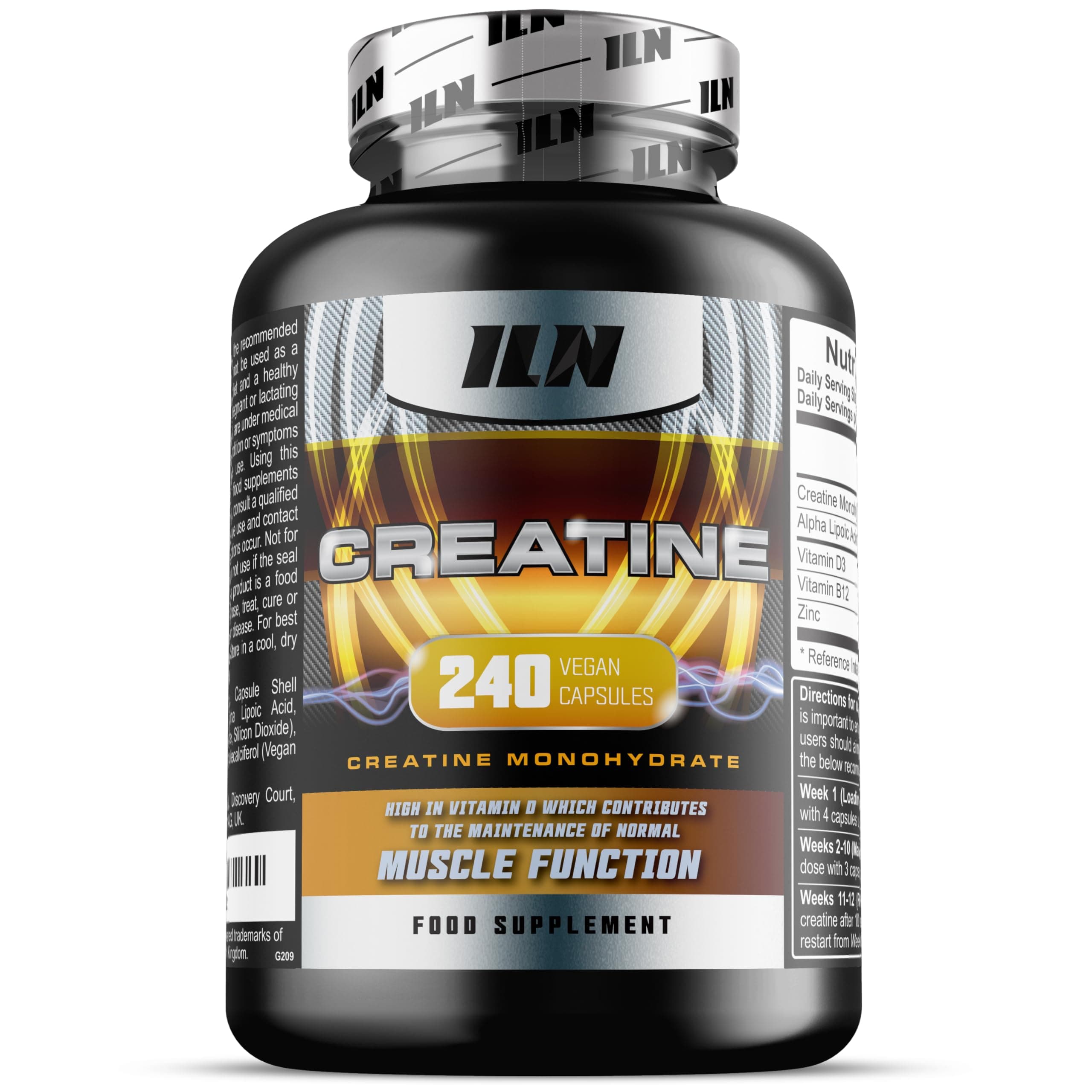 Creatine Capsules - 4,200mg per Serving x 40 Servings - Creatine Monohydrate Enhanced with ALA - Creatine Tablets Suitable for Men and Women (240 Capsules)