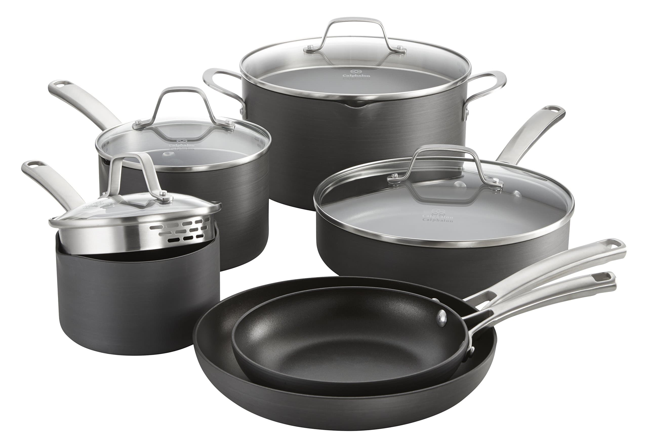 Classic Nonstick Cookware Set, 10-piece, Grey (1945597)