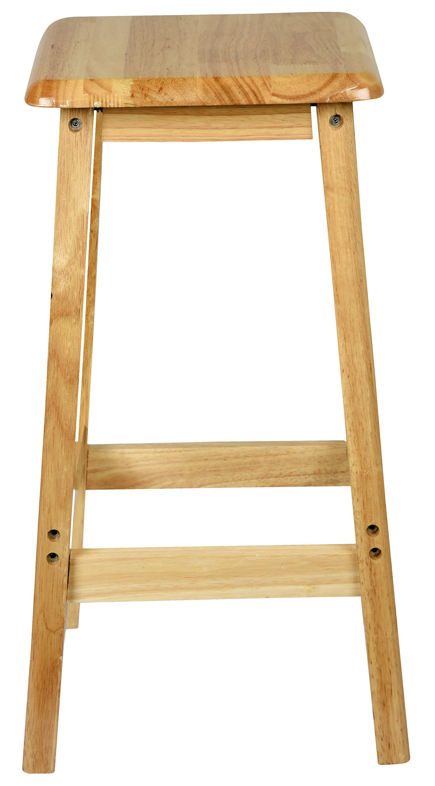 Haneez Solid Hard Wood High Stool for Bar, Living Room, Square Seat, Height 2 Feet