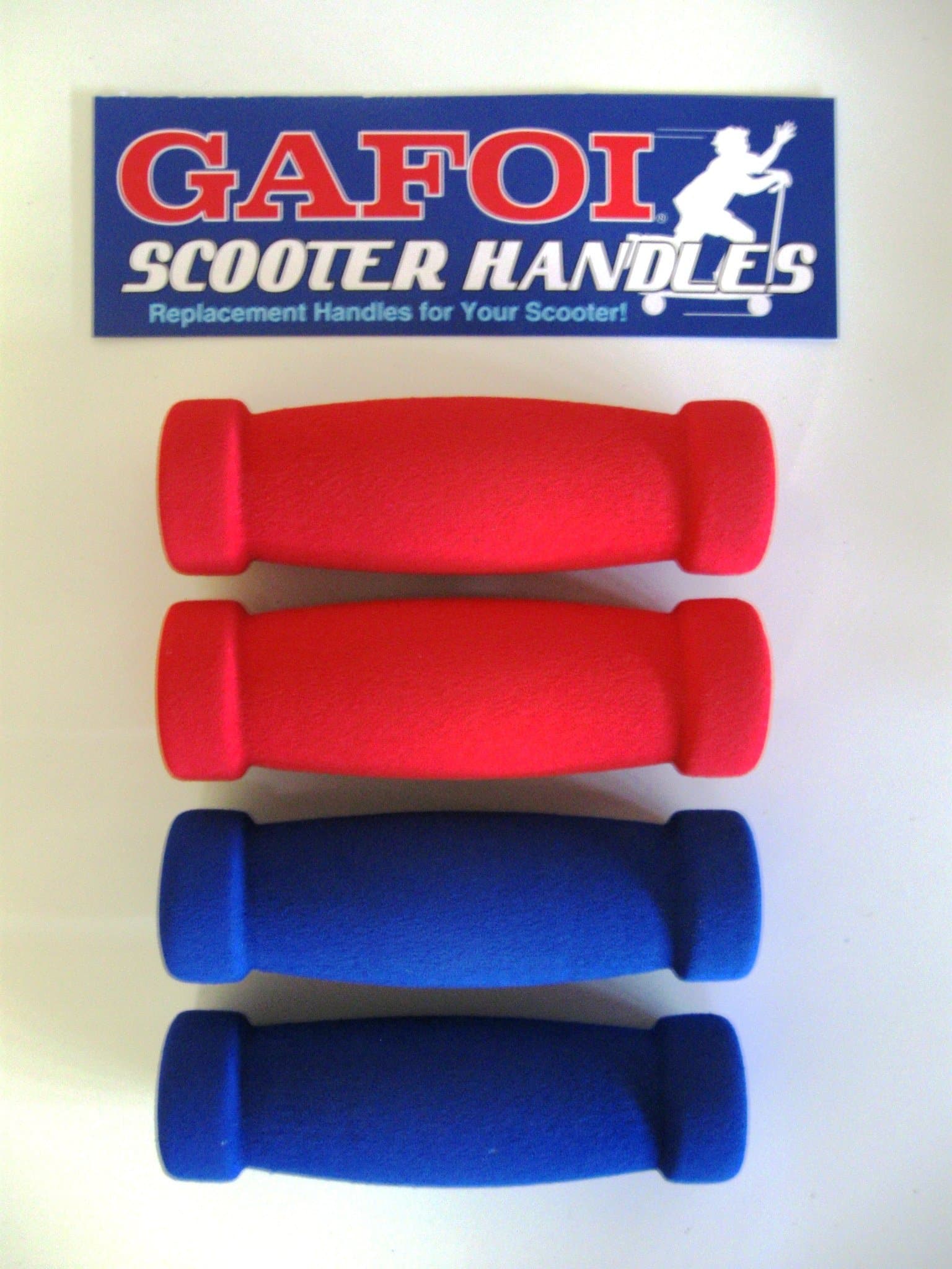 New Replacement Scooter Handle Grips for Razor Scooters - (Multi-Pack) (Blue/Red)