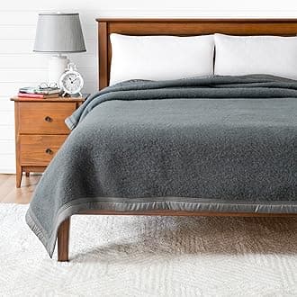 Poyet Motte Made In France Aurora 700GSM 100% Virgin Wool Blanket, Extreme Heavyweight, Machine Washable (Grey, King (U.S. Standard))