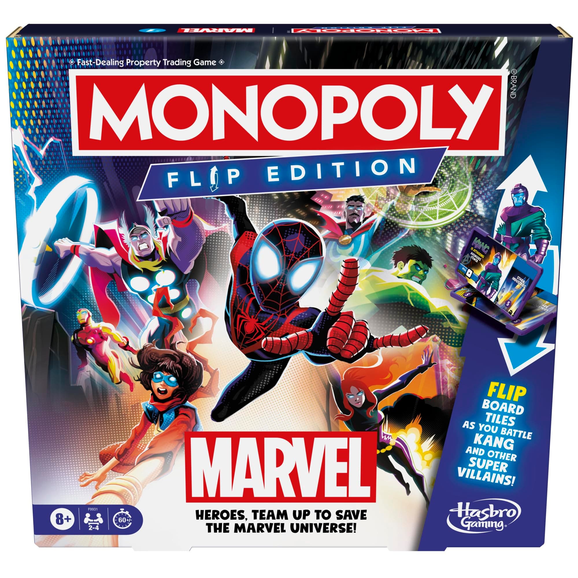 Flip Edition: Marvel Board Game | Ages 8 and Up | 2 to 4 Players | Family Board Games for Kids, Teens, and Adults