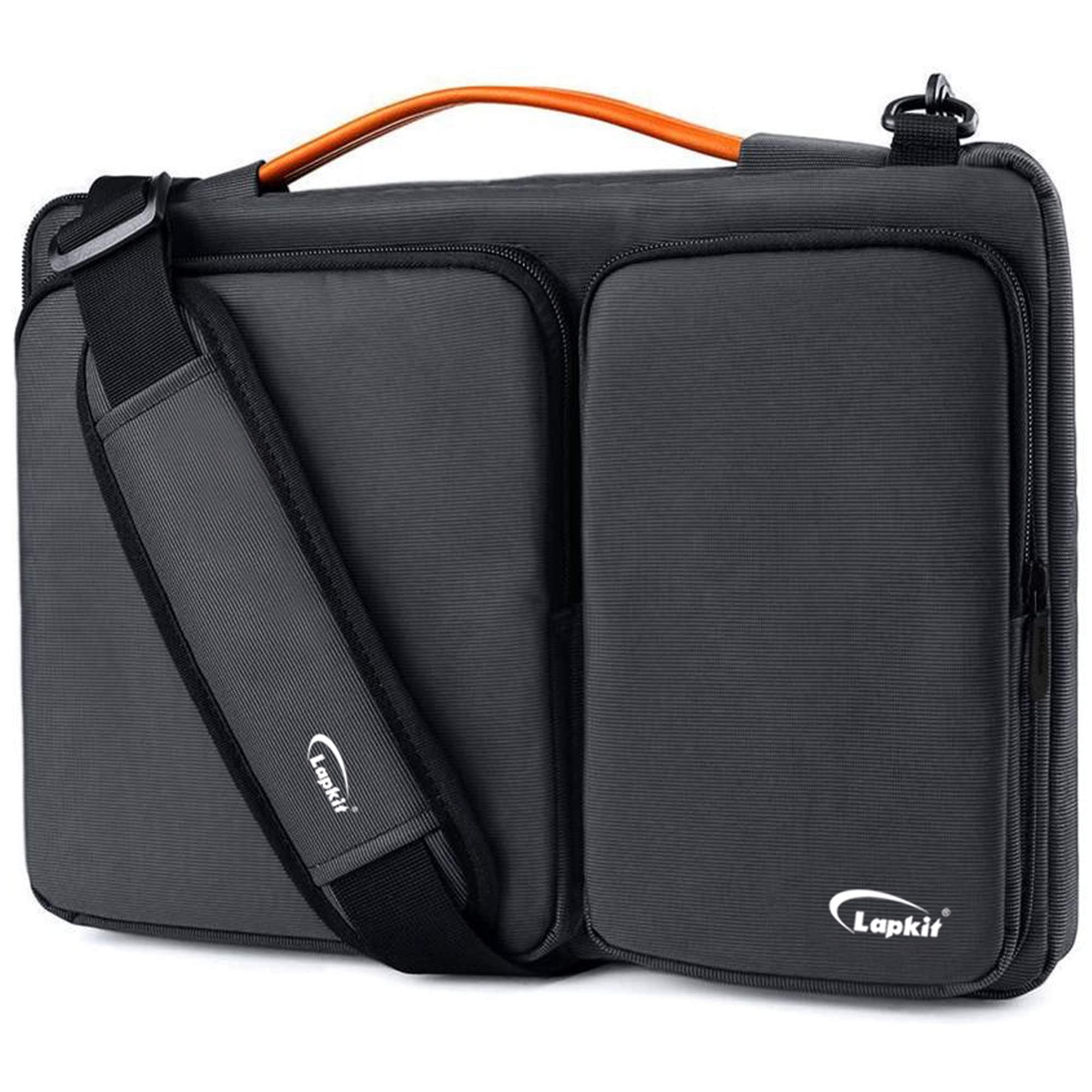 Lapkit Laptop 360 Degree Protective Case with Accessory Pockets (Black)