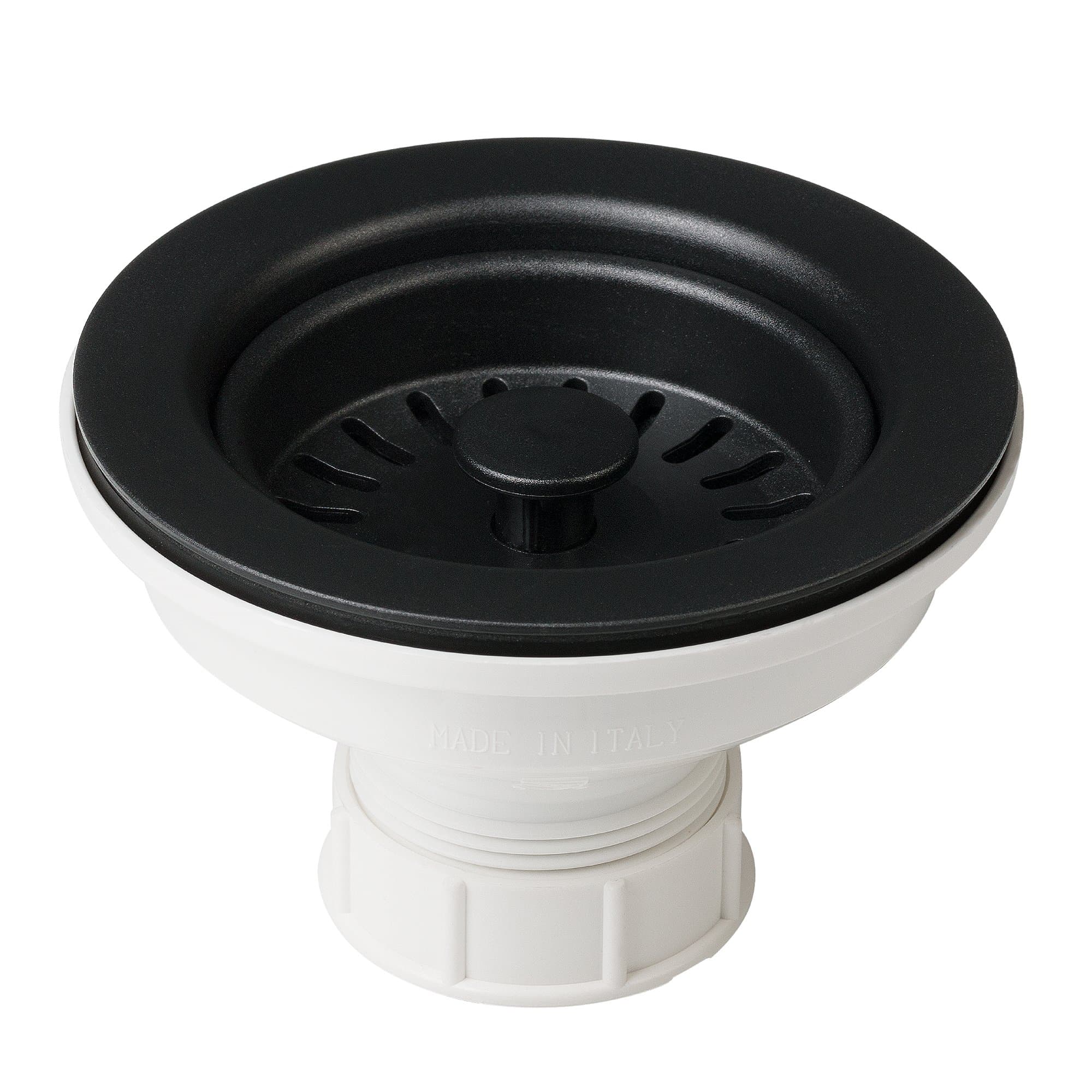 Kitchen Sink Strainer for 3.5-Inch Drain Openings in Black, PST1-BL