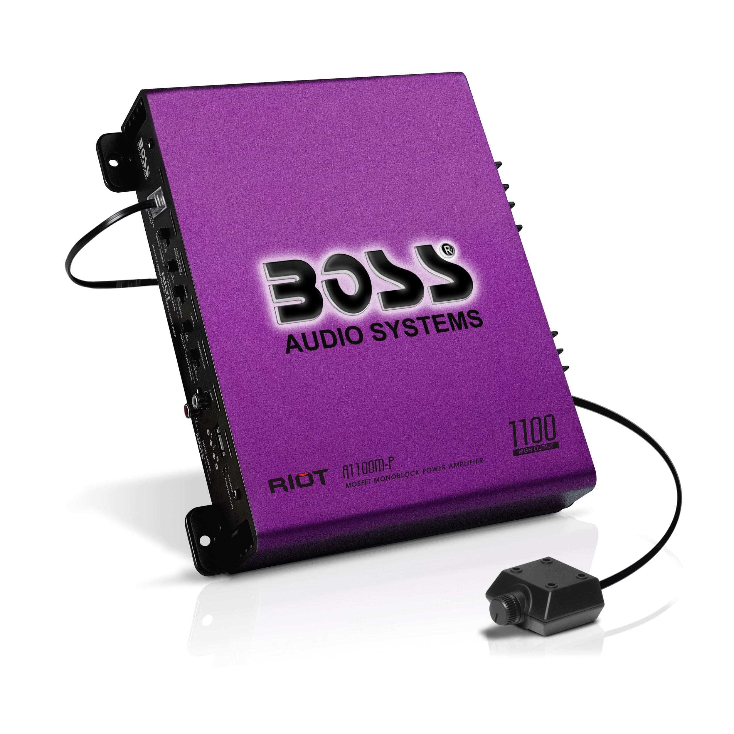 Boss Audio Systems R1100M-P Monoblock Car Amplifier - 1100 High Output, 2-8 Ohm Stable, Low/High Level Inputs, Low Pass Crossover, MOSFET Power Supply