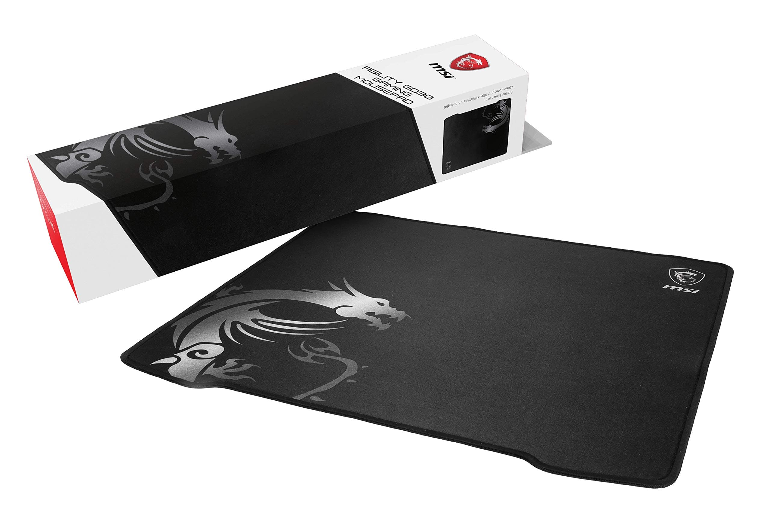 msi Ultra-Smooth Low-Friction Textile Surface Natural Rubber Base Extra Soft Comfortable Touch Anti-Slip Gaming Mouse Pad (Agility GD30)