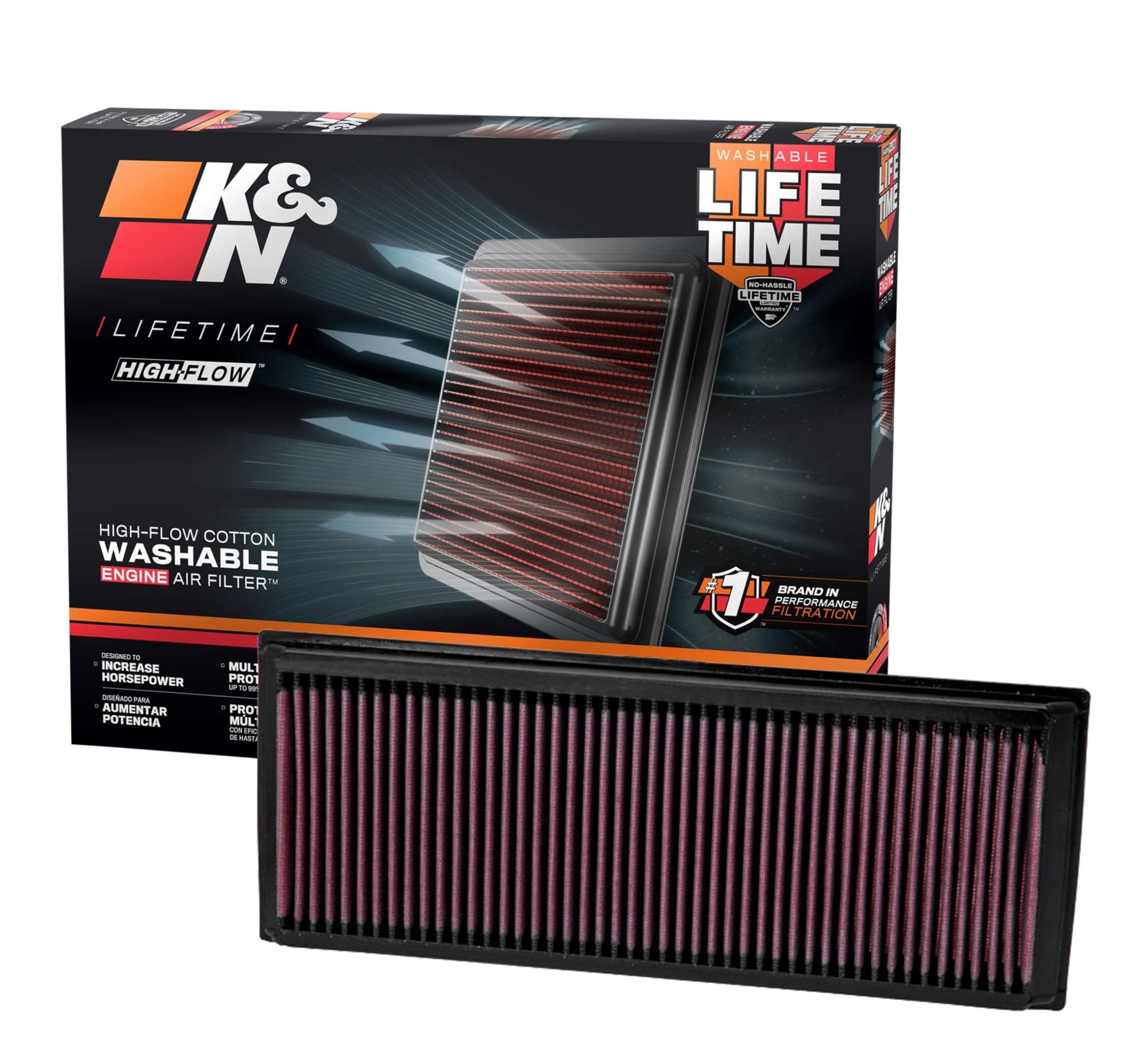 K&N 33-2865 High Performance Replacement Car Air Filter