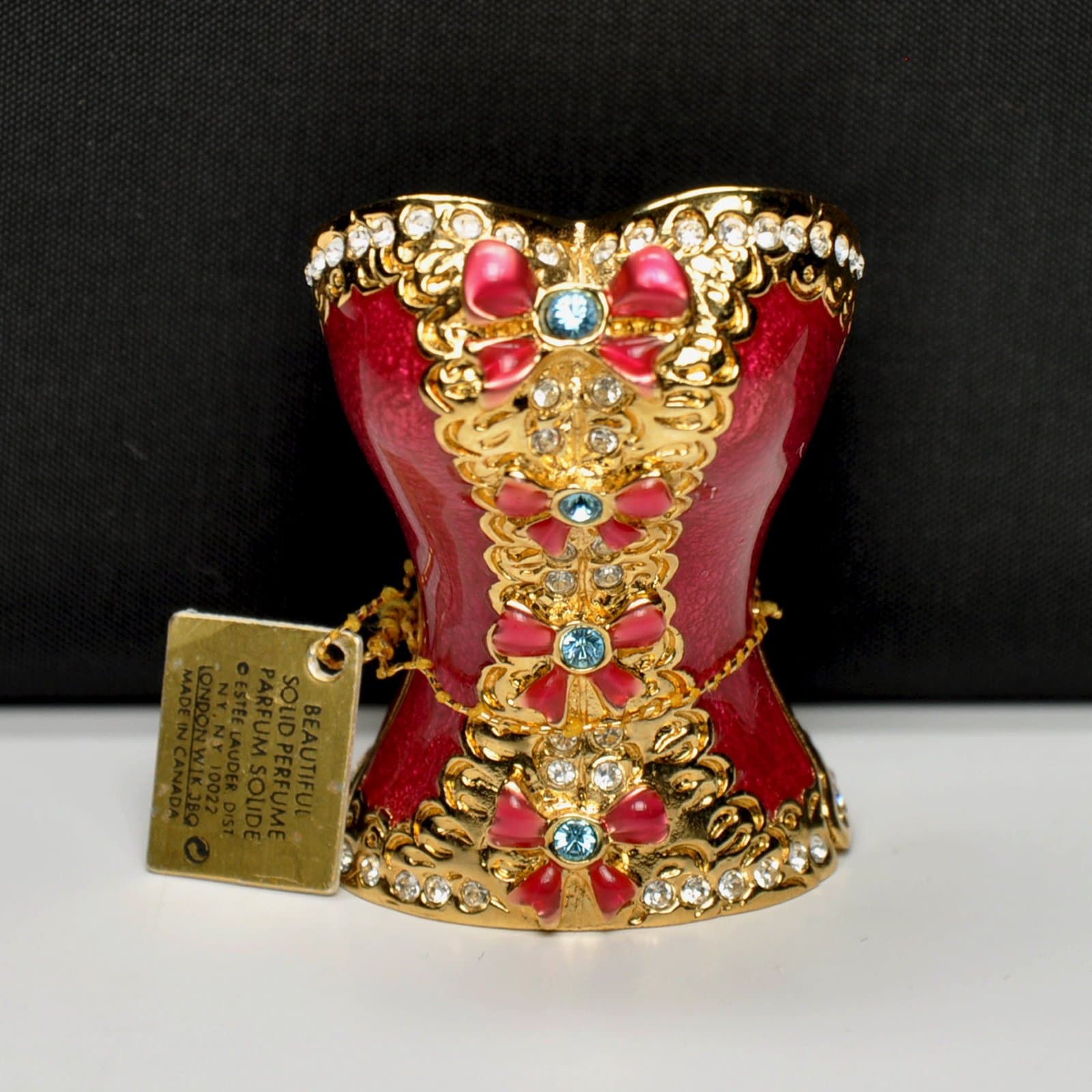 Estee Lauder BUSTIER Solid Perfume Compact 2004 Collection New with all Boxes