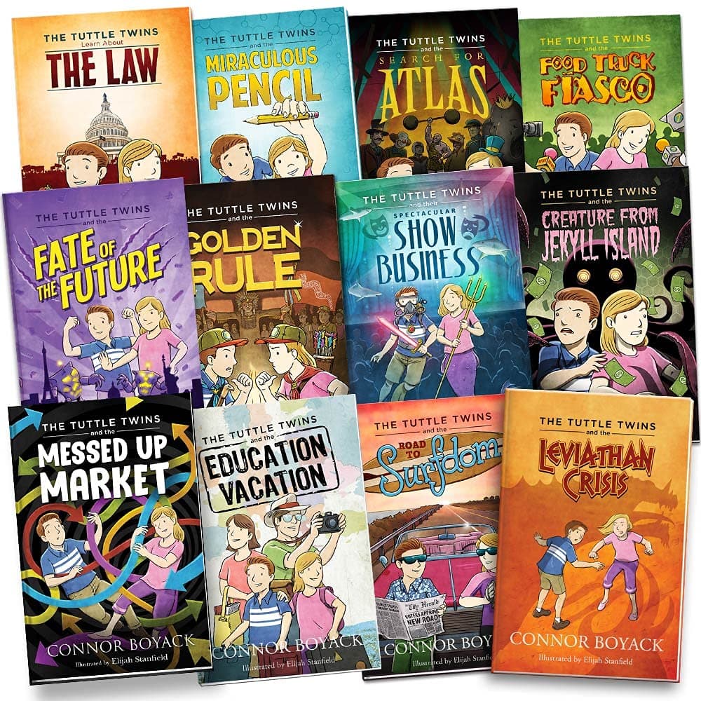 Tuttle Twins 12 Book Combo Pack – Includes The First Twelve Books By Conner Boyack And Illustrated by Elijah Stanfield – Libertas Institute Paperback – 1 Jan. 2021