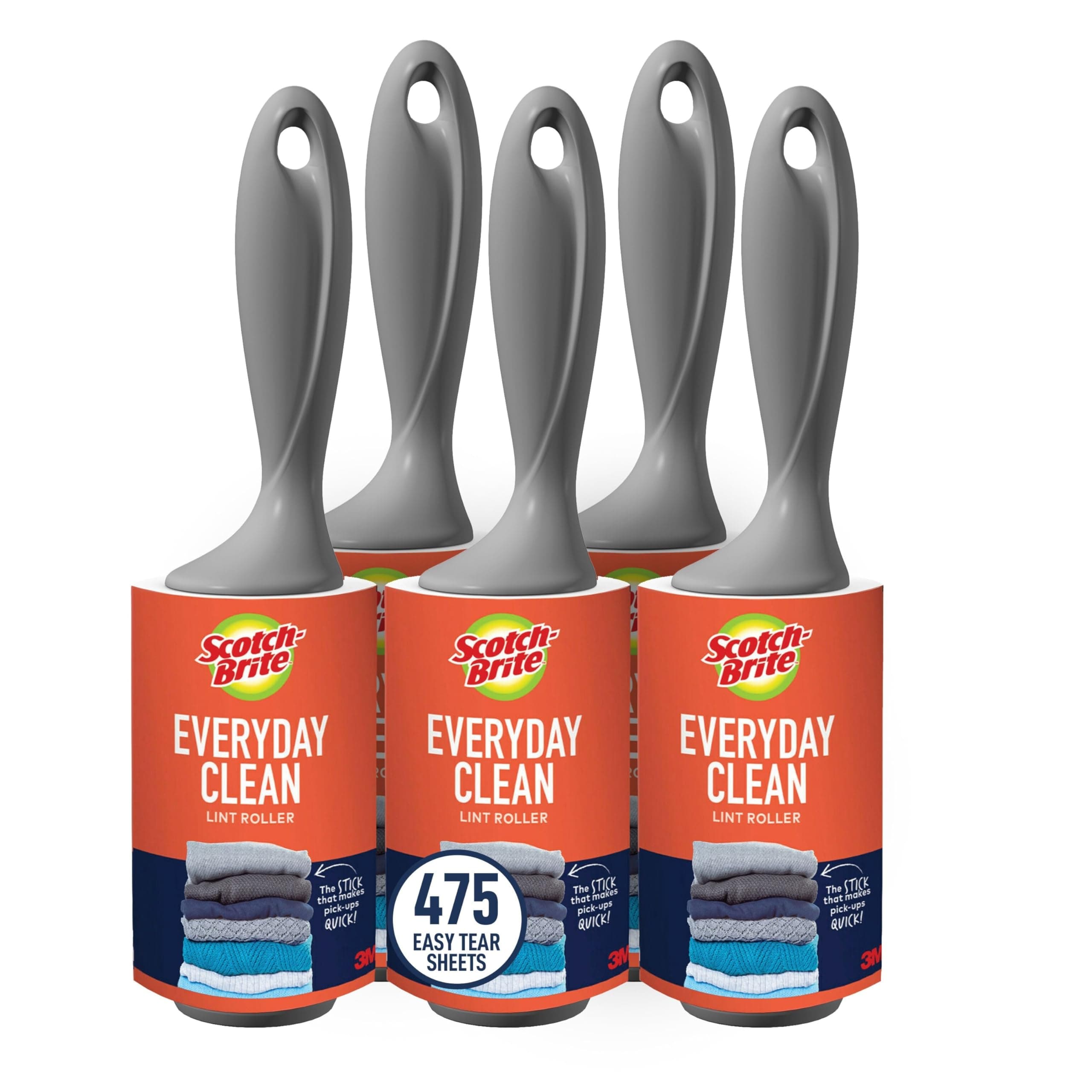 Scotch-Brite 3M Pet Lint Roller, 95 Sheets, 5 Count