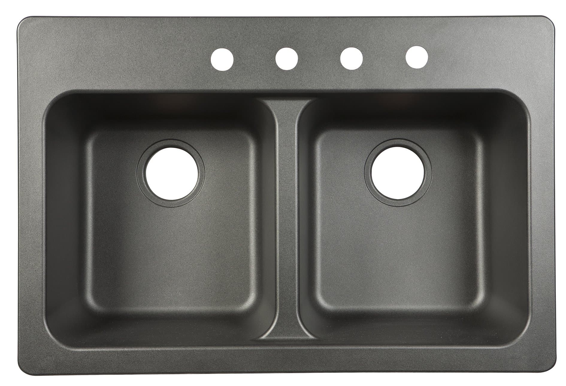 FTB904BX Double Bowl Sink 9-Inch Deep, Black