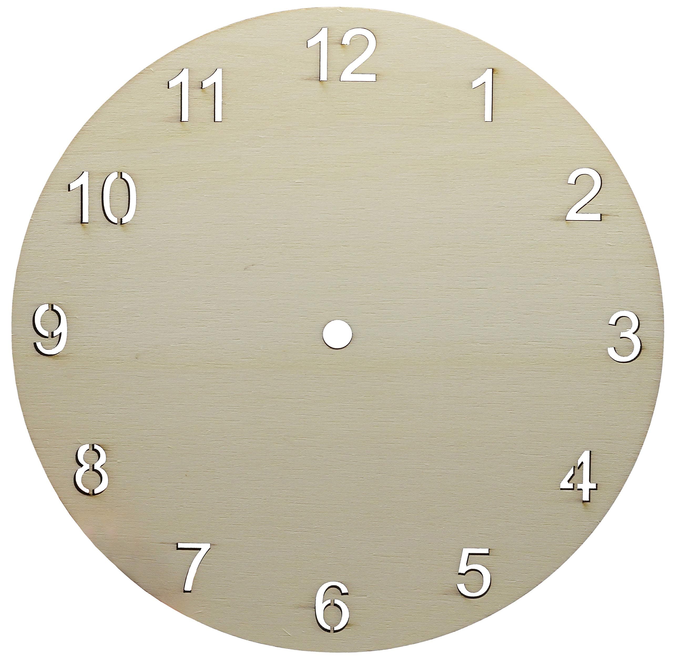 Creative Hobbies Clock Face for Crafts, DIY Unfinished Wood Clock Face Blank, 9" Round with Laser Cut Numerals, Make Your Own Clock