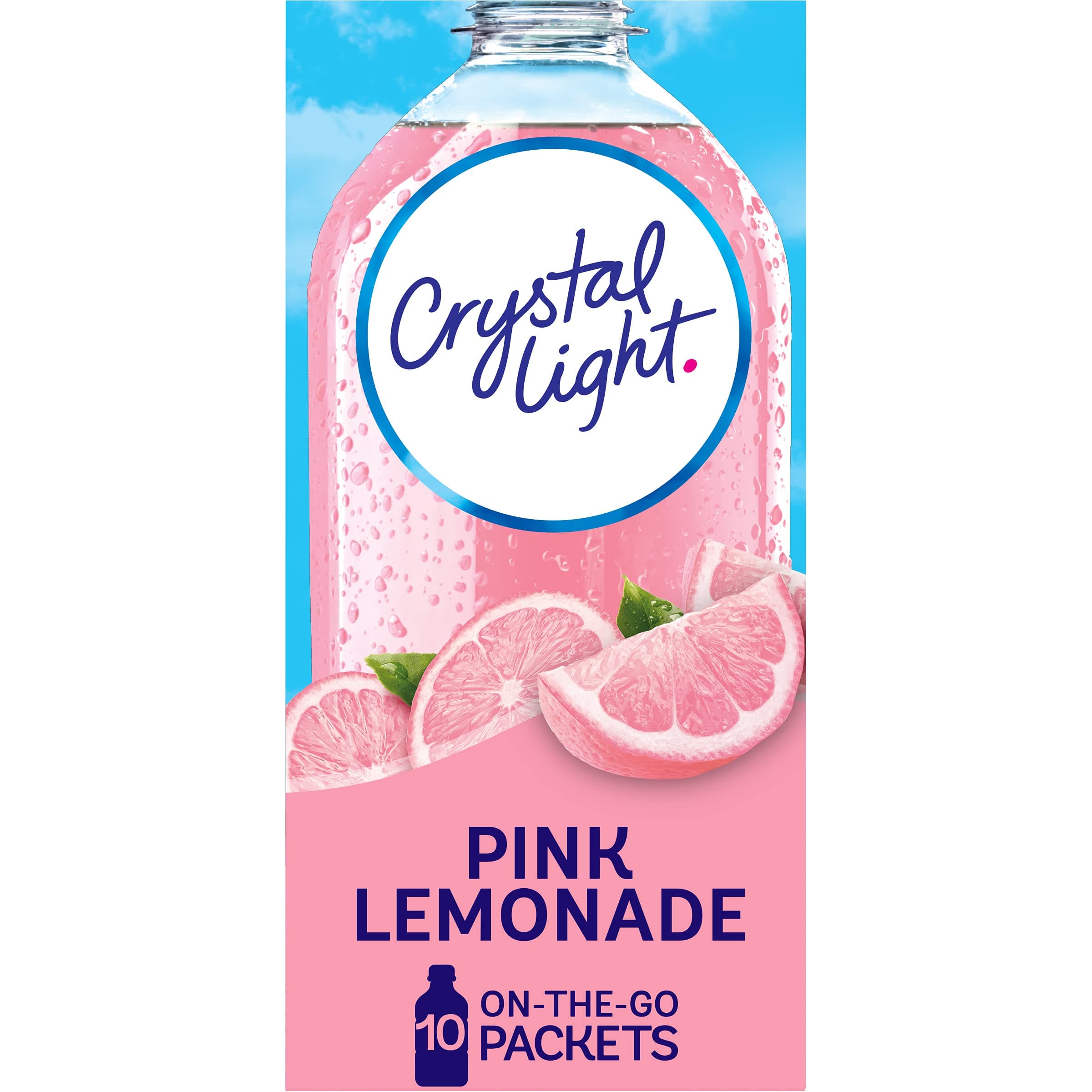 Crystal Light On The Go Pink Lemonade, 10-Count Boxes (Pack of 6) by Crystal Light