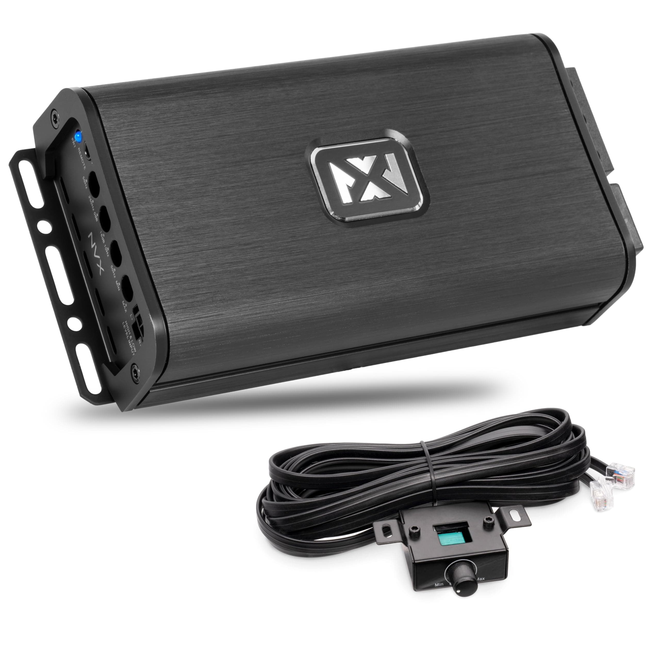 VADM1v2 Micro Class D Monoblock Amplifier – 600W RMS at 1 Ohm – Compact Car/Marine/Powersports Amp with Wired Bass Remote, 4-Way Protection, Subsonic & Low-Pass Filters