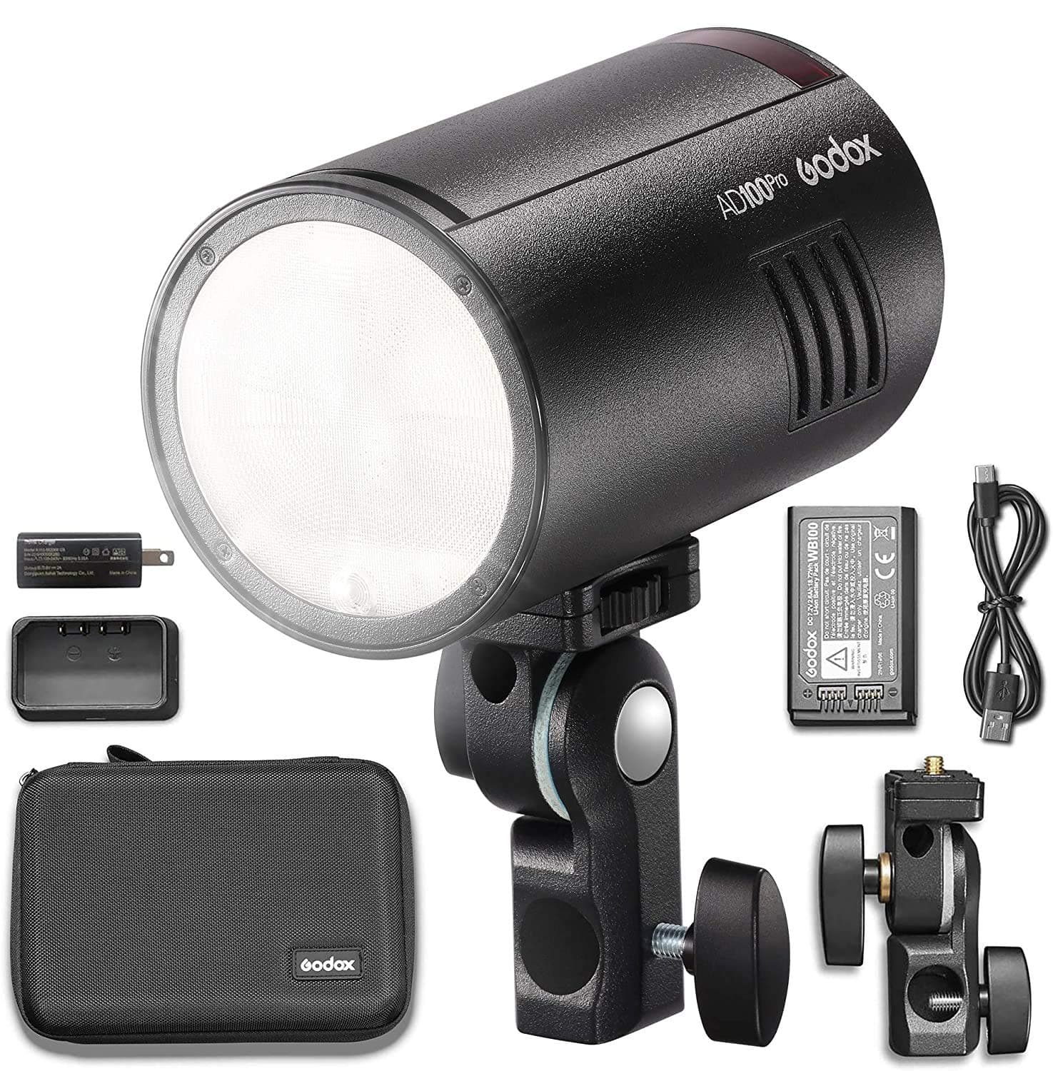 Godox AD100Pro AD100 Pro Monolight Flashes 100Ws Flash Strobe, 1/8000s HSS, 0.01-1.5s Recycling, 360 Full Power Flashes, 2600mAh Battery, Magnetic Round Flash Head, Lightweight TTL Pocket Flash