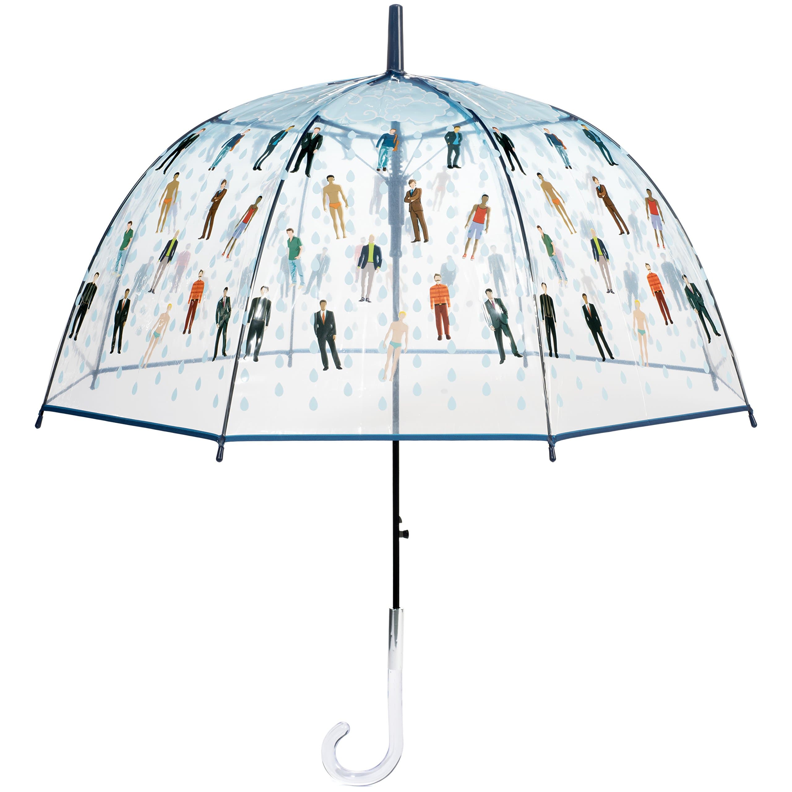 MaadRaining Men Clear Bubble Dome Umbrella - Funny and Functional Gift Idea for Women or Men