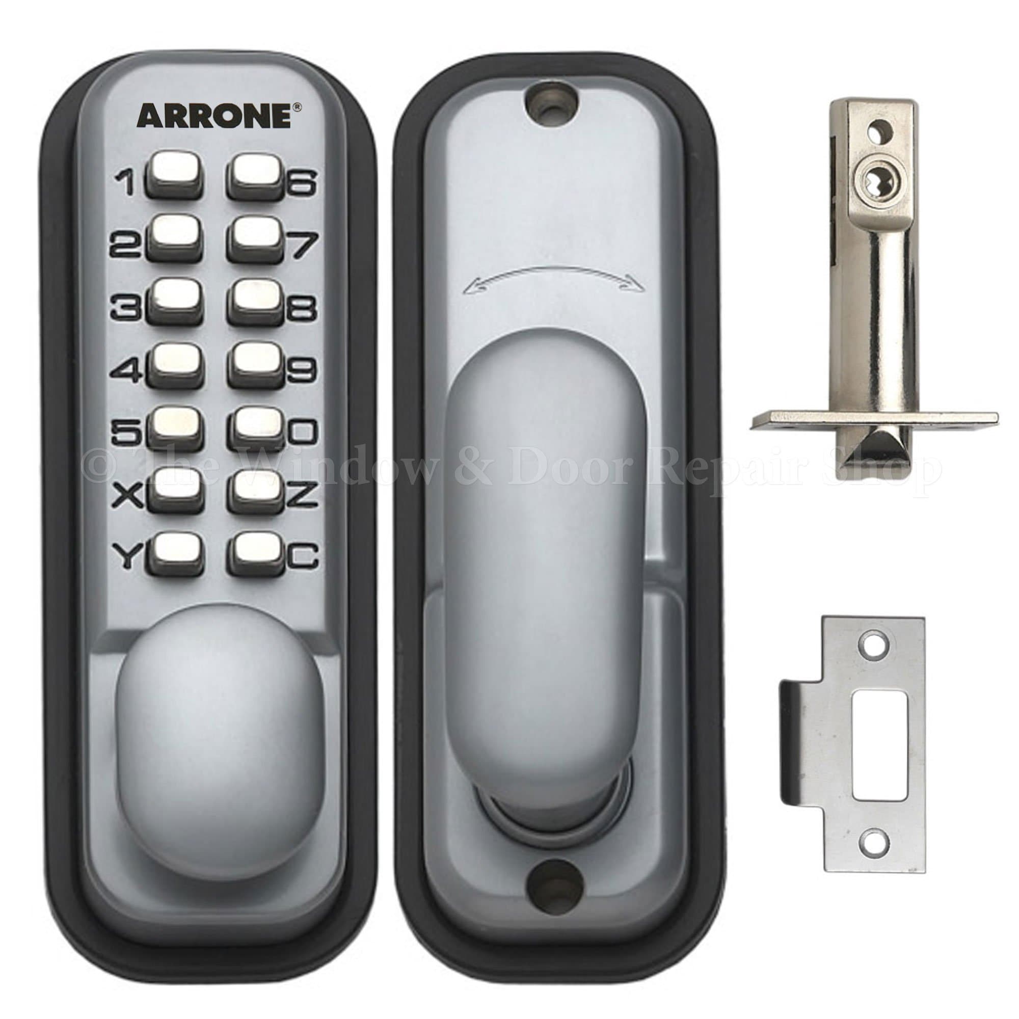 87128205 Arrone AR/D-195MC Digital Push Button Door Key Pad Lock - Silver