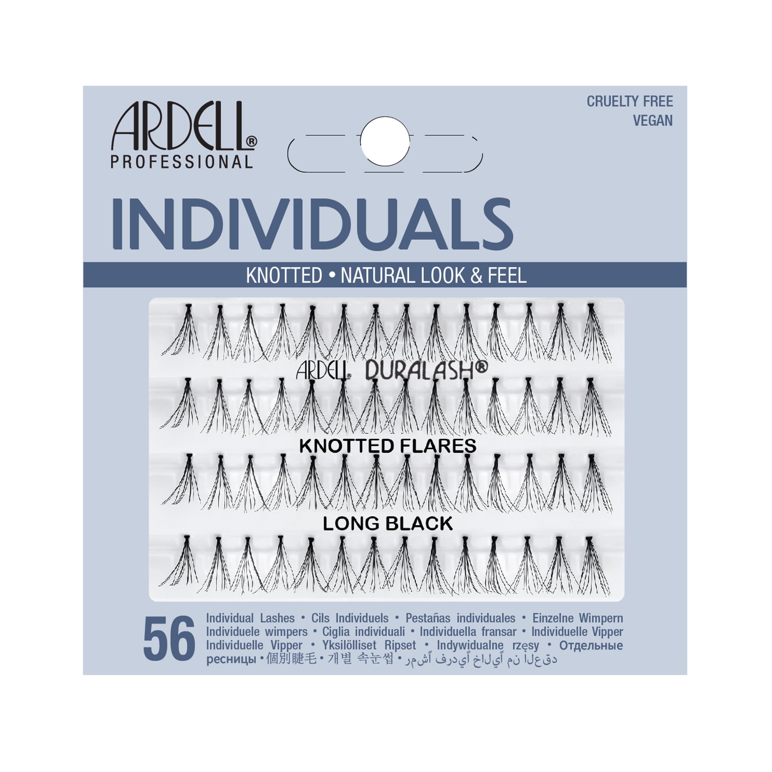DuraLash Individual Long Flare Lashes, Black 56 ea