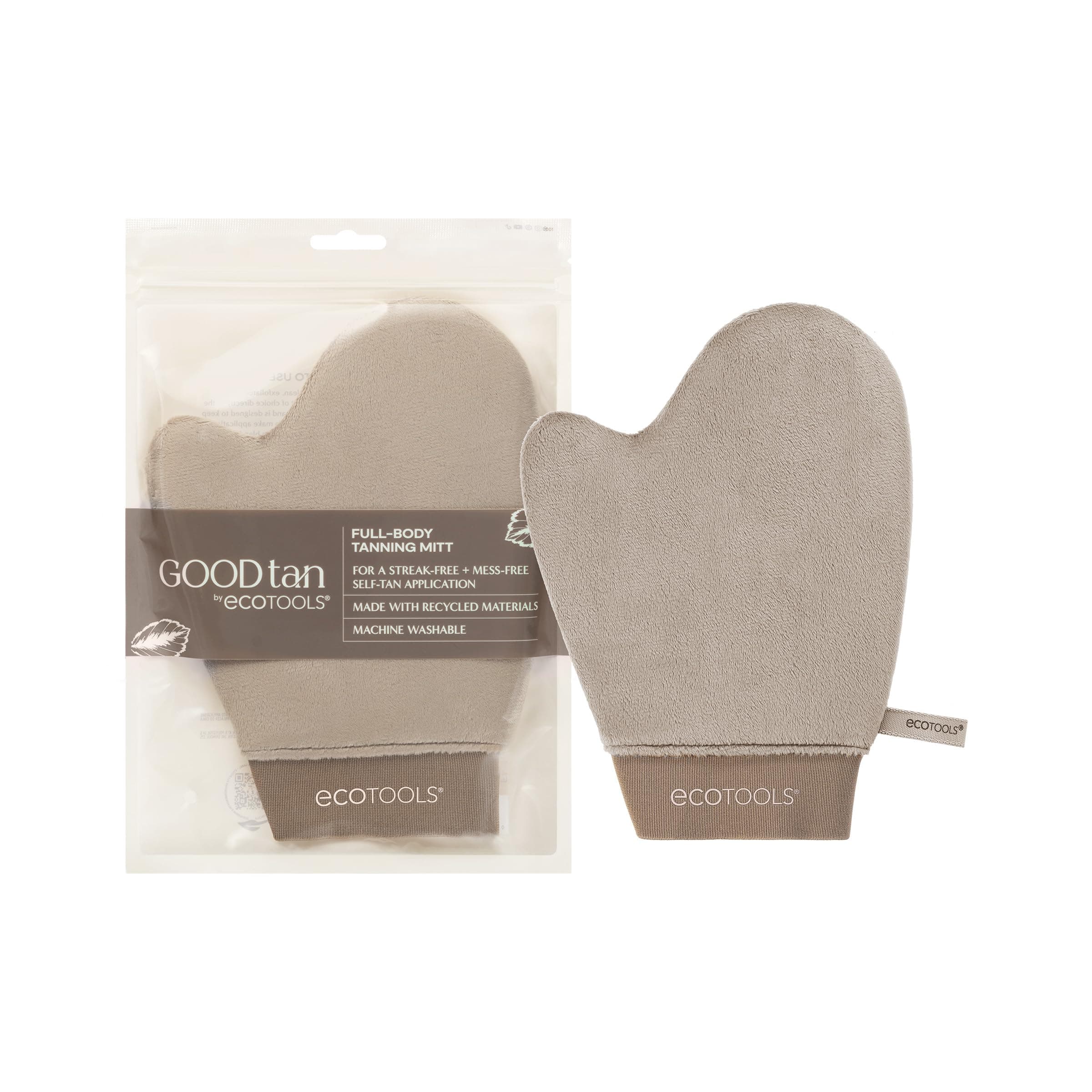 EcoTools Good Tan Full-Body Tanning Mitt, For Self Application, Use Soft Tanner Mitt With Mousse, Lotions, & Waters, Eco Friendly Sunless Applicator, Vegan, & Cruelty-Free, 1 Count