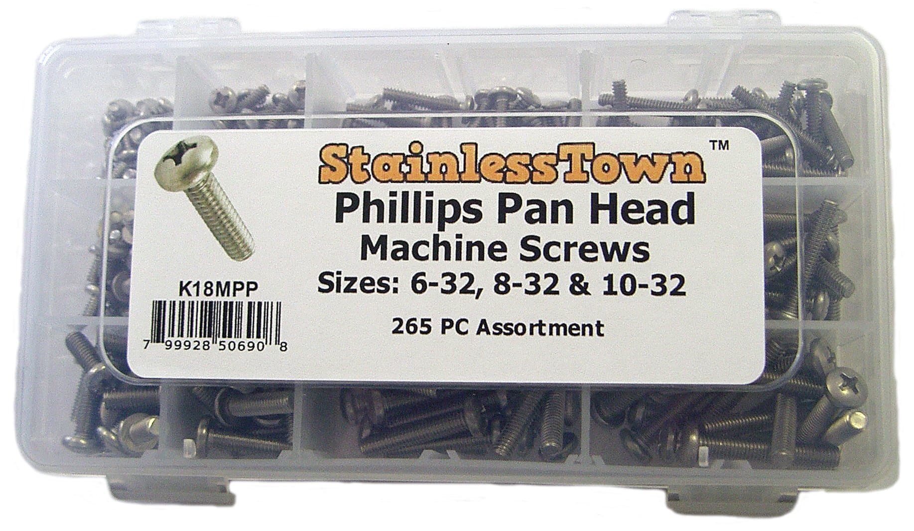 Stainless Steel Phillips Pan Machine Screw Assortment Kit