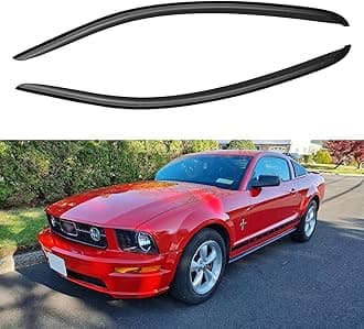 Window Visors Rain Guards Shield for 2005-2009 Ford Mustang, Out-Channel Window Wind Deflectors Vent Shades for 05-09 Ford Mustang