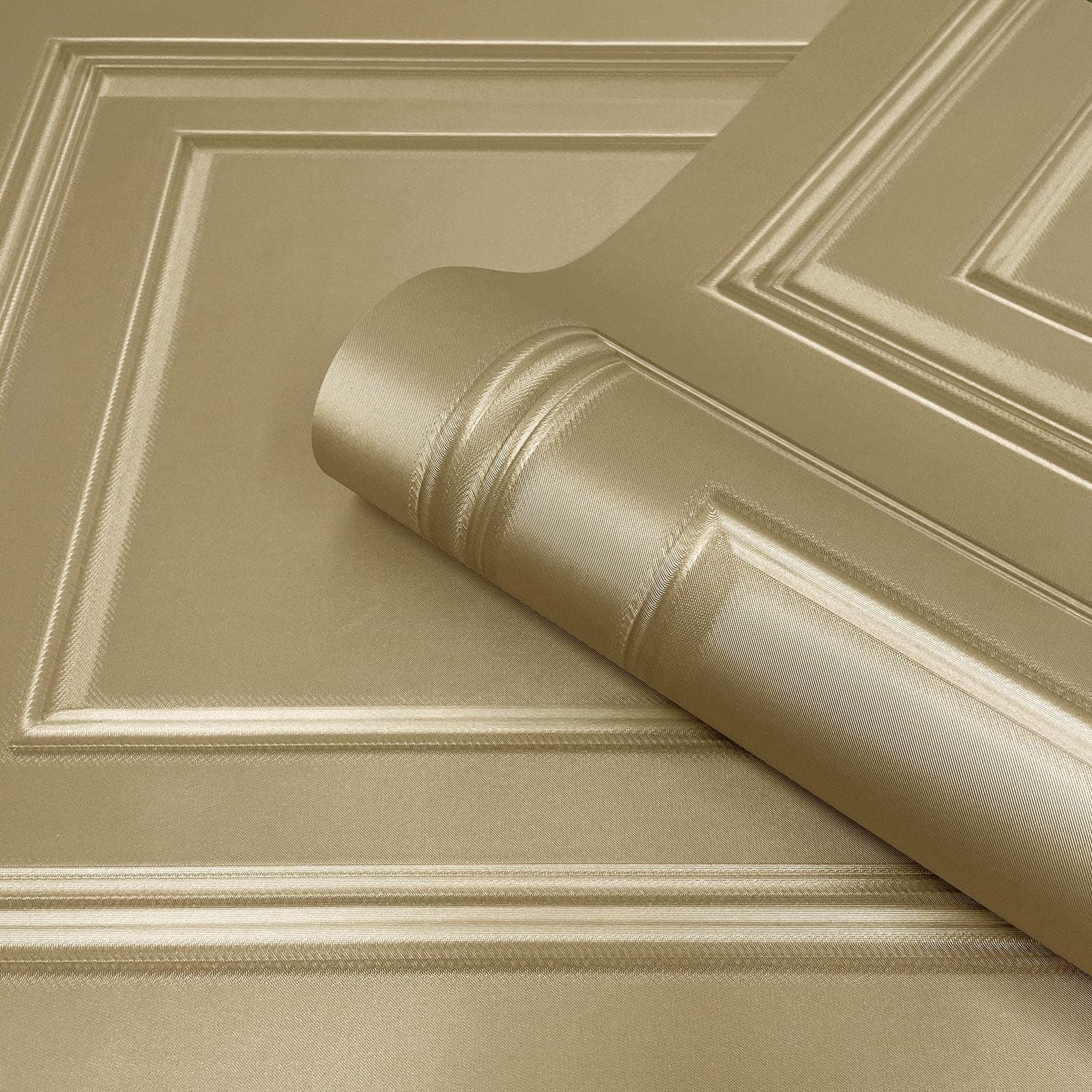 Belgravia Decor Amara Panel Metallic Texture Wallpaper Gold 7396