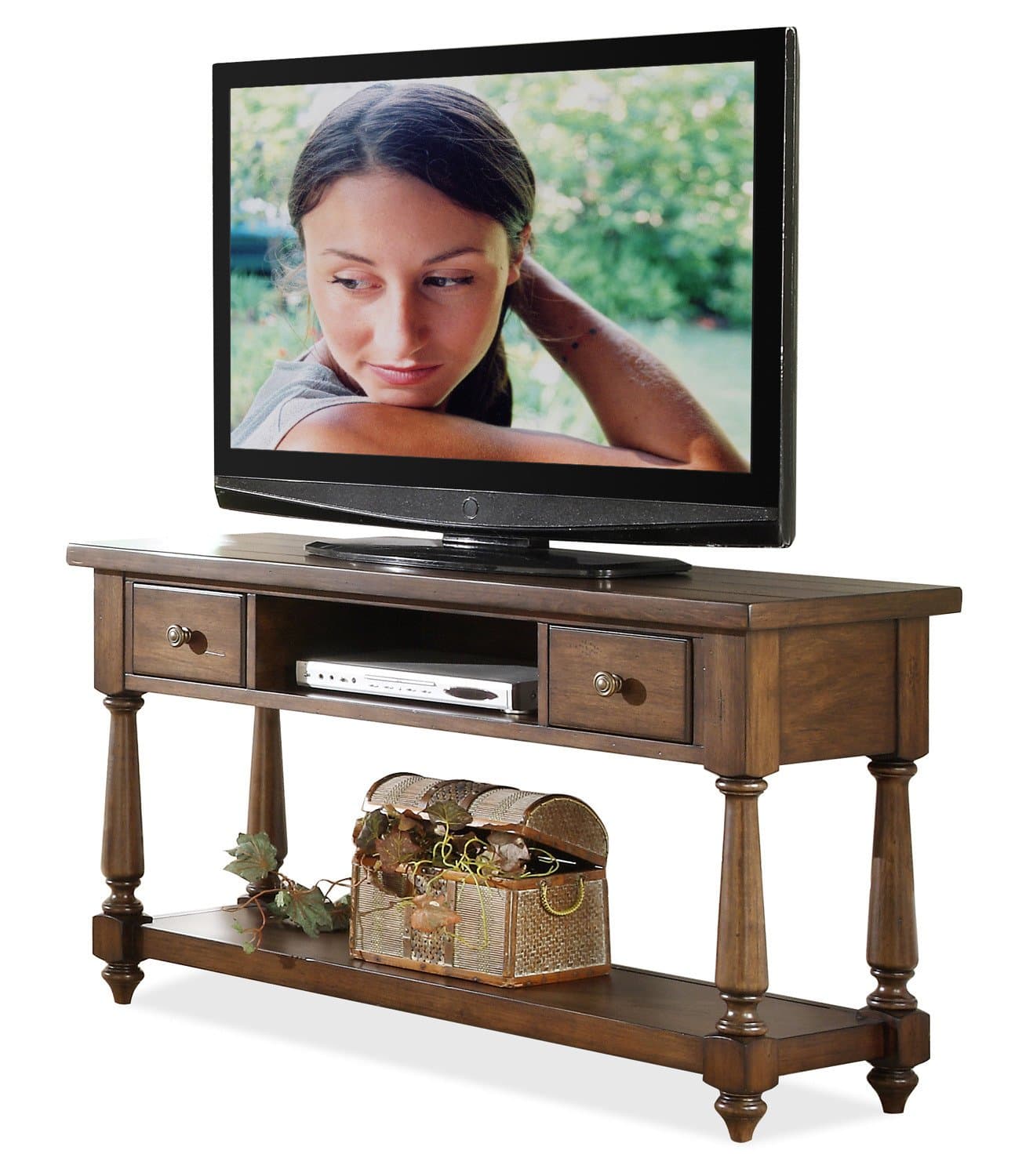 TV Console Table in Ginger Finish
