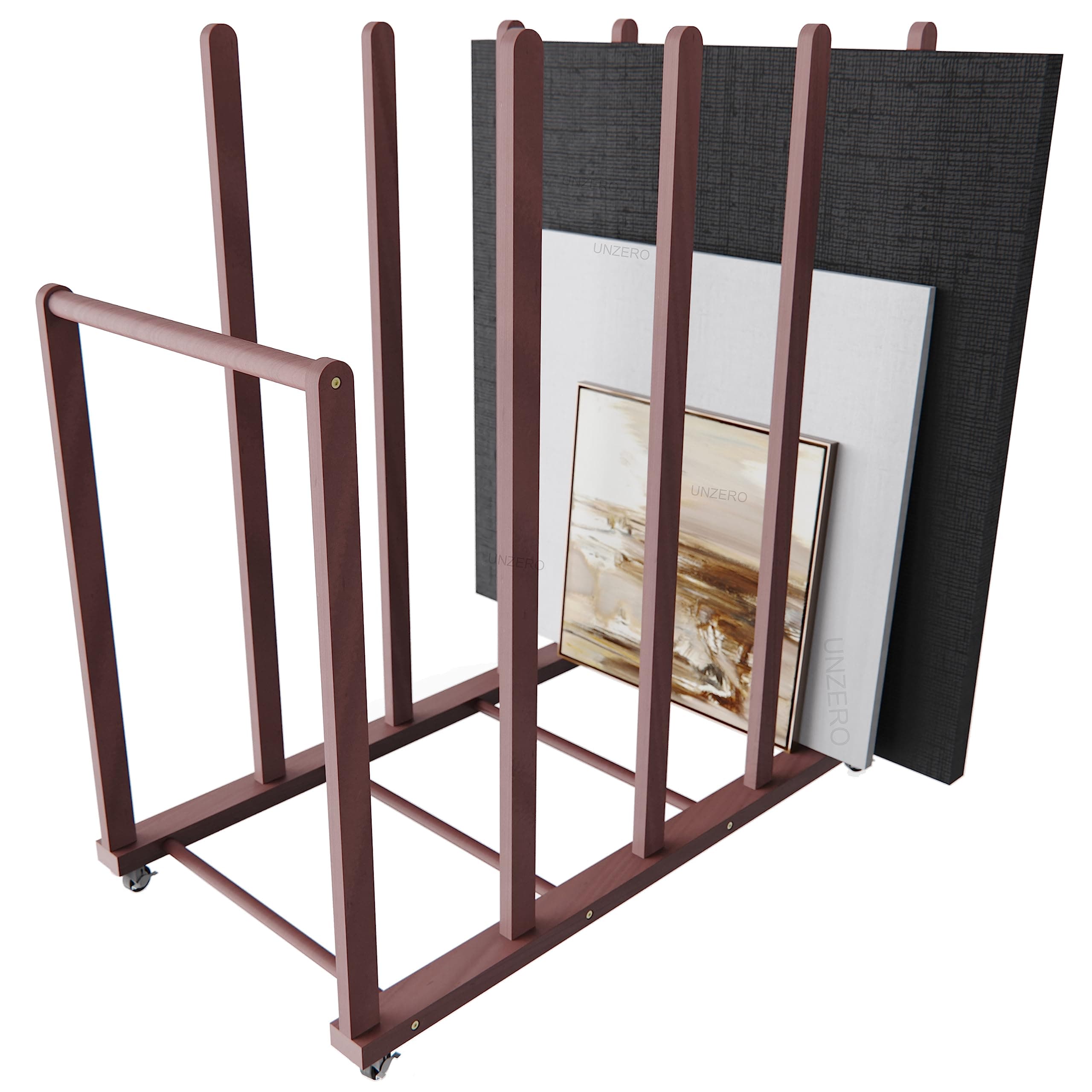 Art Storage Rack, Art Canvas Storage, Art Drying Rack, Canvas Boards Rack Art Storage with Handle & Caster Wheels for Drawing Board, Panel, Paper Pad for Art Studios, Artworks, Gallery