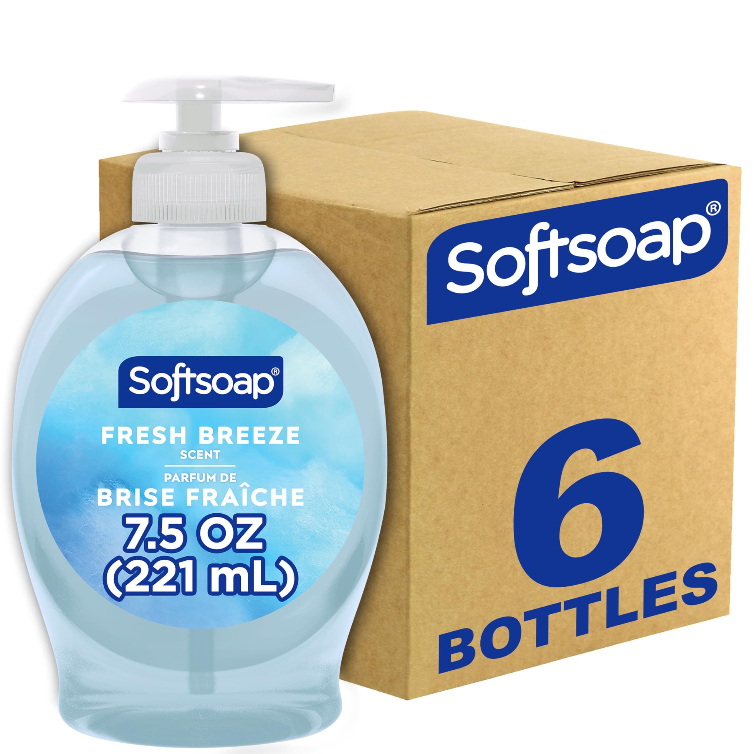 Liquid Hand Soap, Fresh Breeze - 7.5 Fl Oz (Pack of 6)