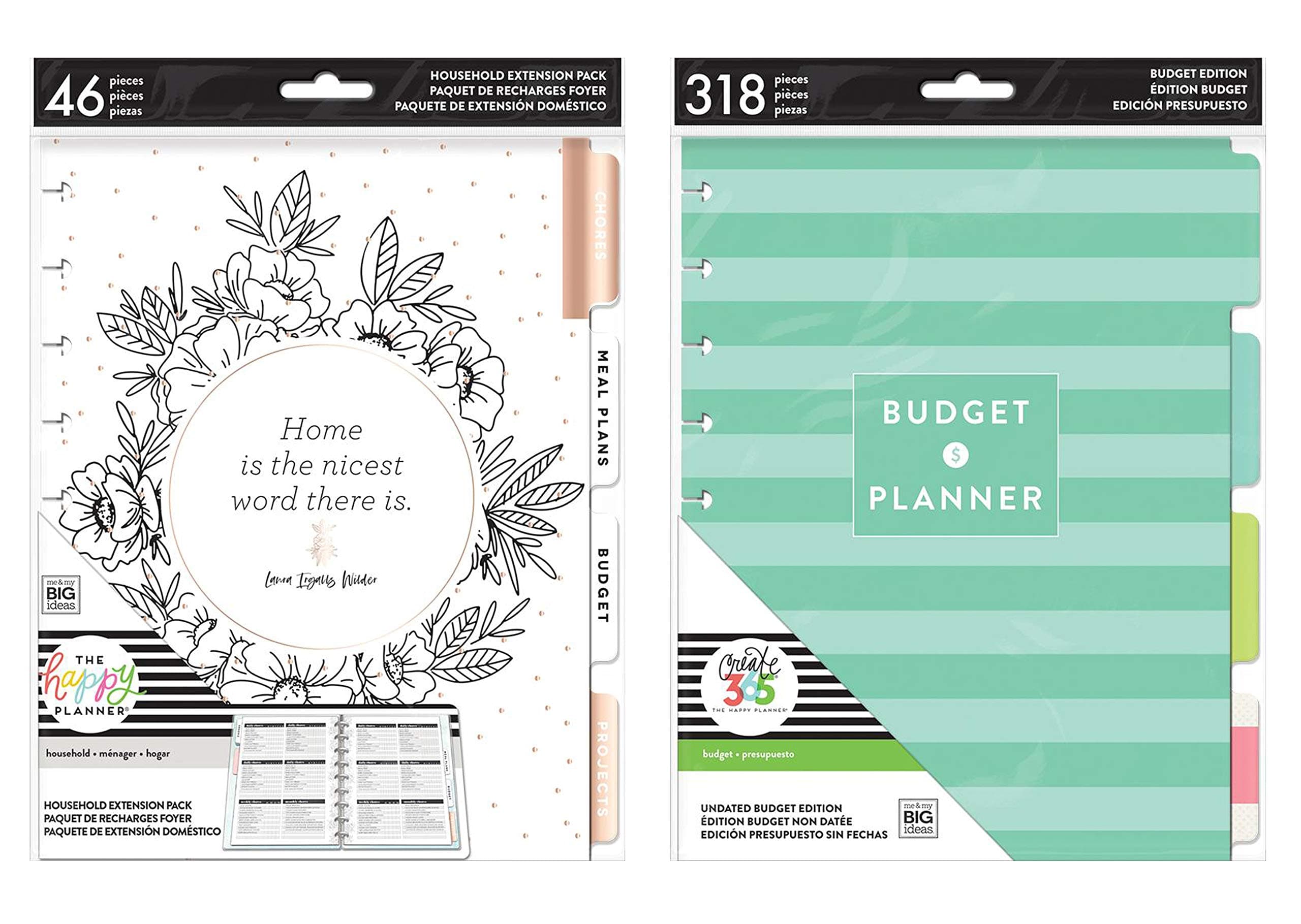 The Happy Planner Classic/Medium Home & Budget Extension Bundle (2 Pk)