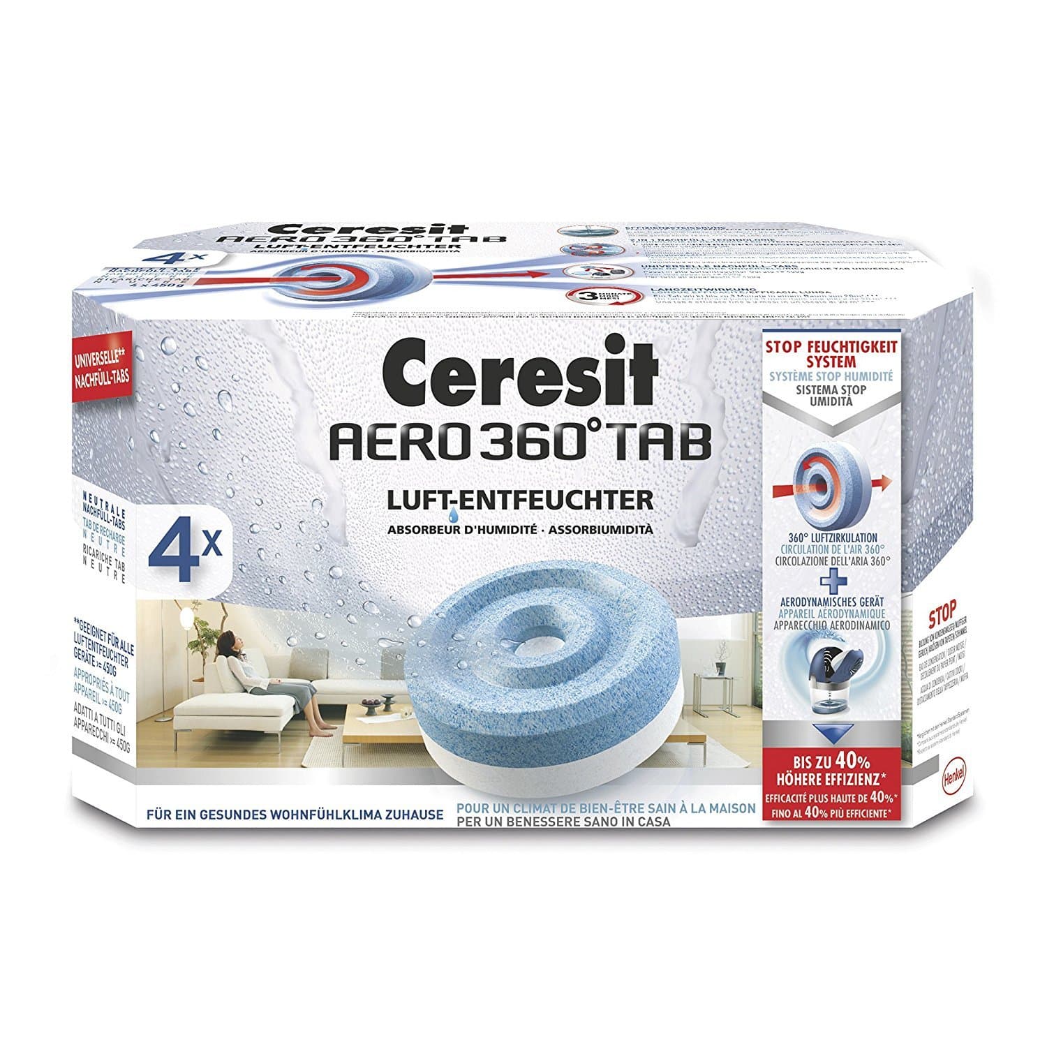 CeresitLuftentfeuchter Aero 360 Grad Nachfüller