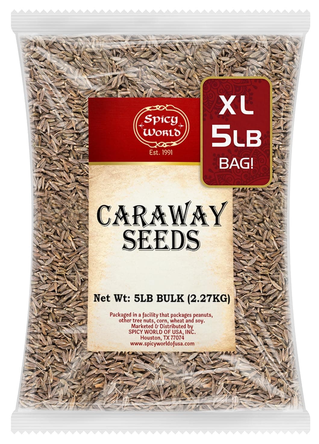 Caraway Seeds 5 Pound Bulk Bag