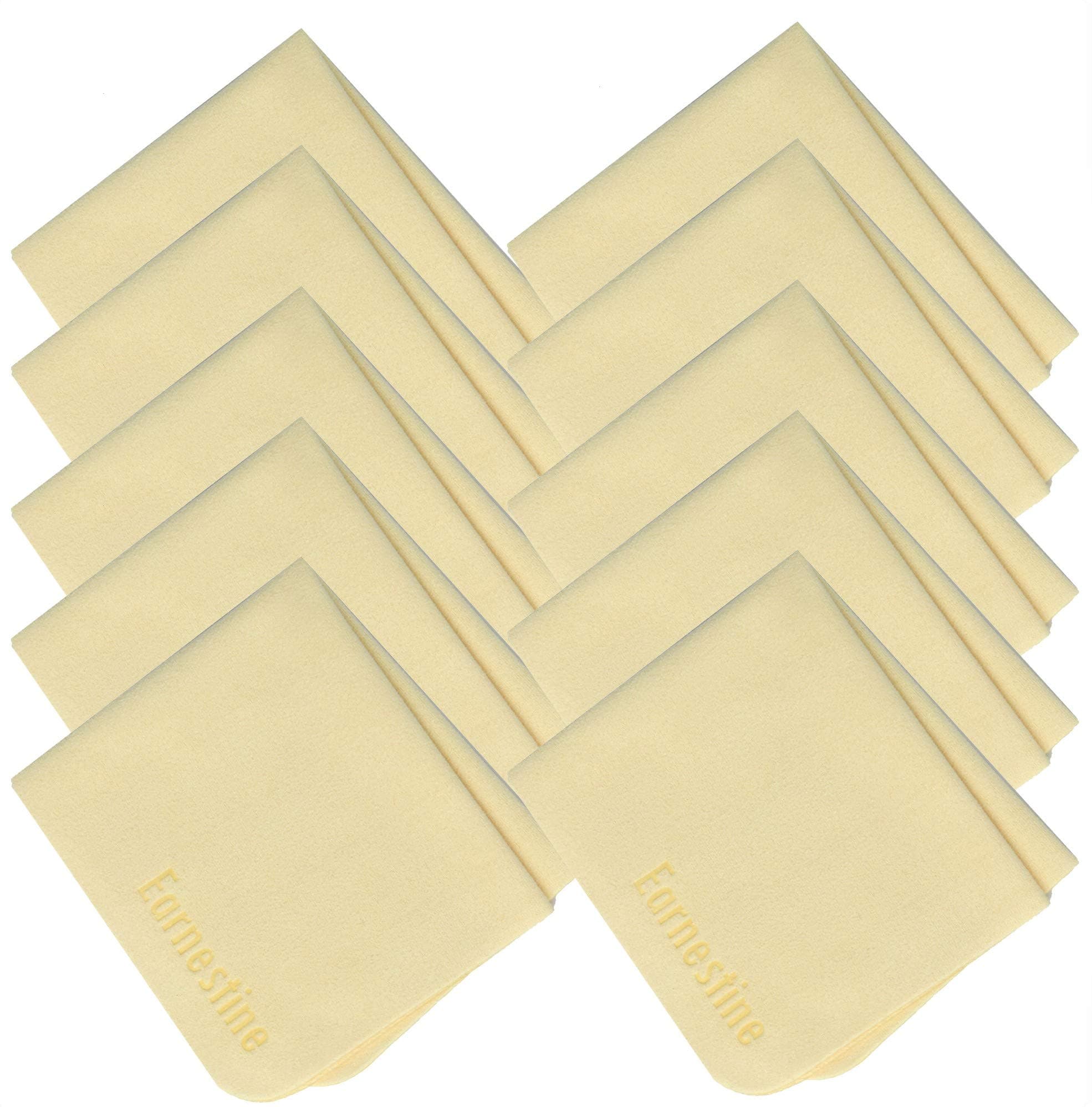 Earnestine 10 Pack 6" x 7" Premium Thick Microfiber Eyeglasses Cleaning Cloth for Glasses,Safe No Color Bleeding Eyeglass Cloth, Soft Microfiber Eyeglass Cloths,Lint Free Lens Cloth