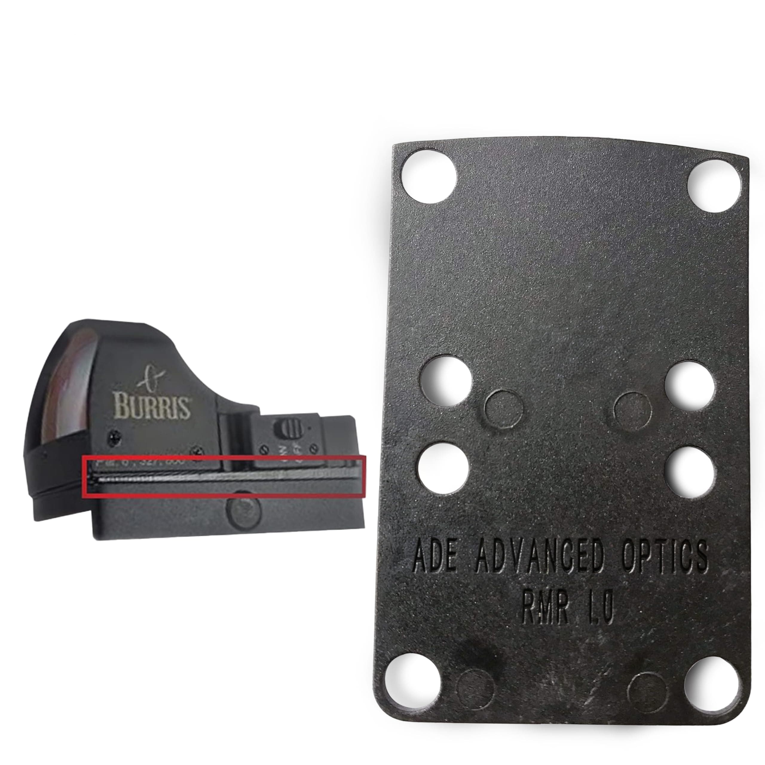 Red Dot Elevation Delrin Shim – Optic Riser Plate for Trijicon RMR,Holosun 407C/507C/508T, Swampfox/Justice/Liberty/Kingslayer – 1° Adapter for Sight Zero Correction–Precision Fit