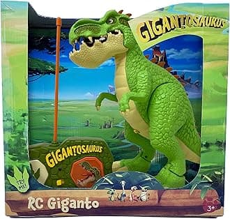 Gigantosaurus: RC Giganto - Green Dinosaur Action Figure, Radio Controlled Toy, Walks, Roars, Light Effects, Smoking Mouth, TV Series, Kids Ages 3+