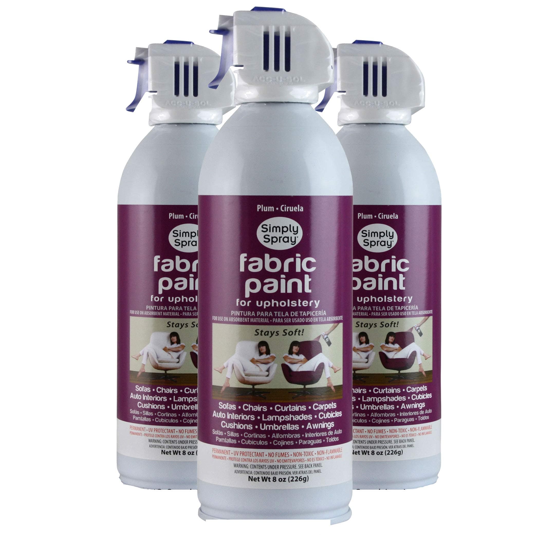 Upholstery Spray Fabric Paint 8oz-Plum