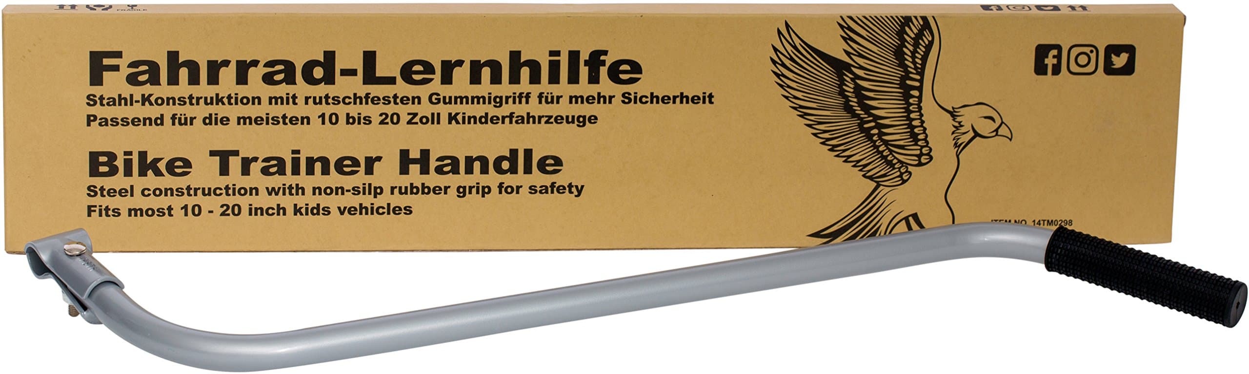 Prometheus Push Bar | Universal Push Bars | Extra Long/Durable and Non-Slip Steel Grey | Kids For Most Kids Vehicles Construction/Edition 2017