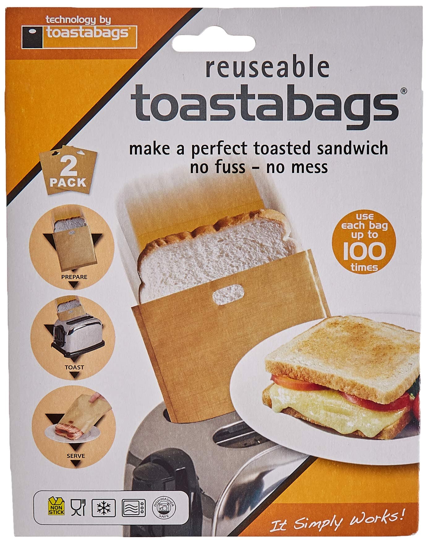 Toastabags 100 Use Twin Pack, Gold