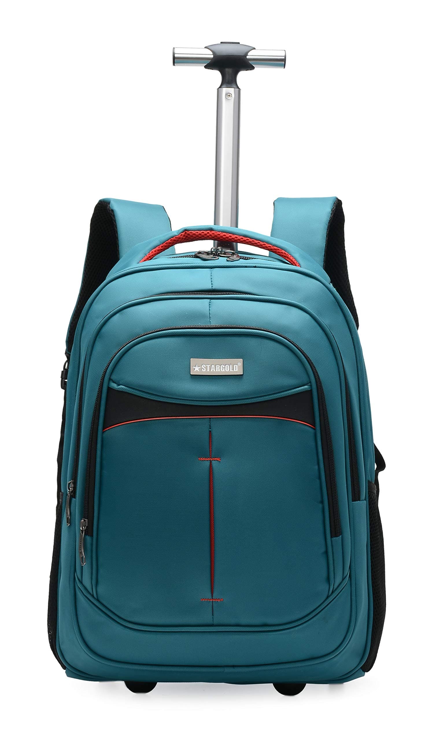 STARGOLD Multipurpose Rolling Backpack, STARGOLD Unisex Water Resistant Wheeled 18 Inches Trolley Backpack for School, College, Office, Business and Travel - Lake Blue, SG-BPT90