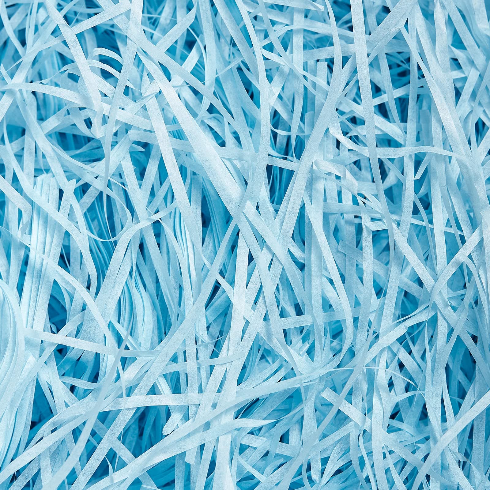 500g Light Blue Shredded Tissue Paper for Gift Boxes, Dust-free Baby Blue Shredded Paper for Hampers, Ideal for Gift Packaging & Basket Filling