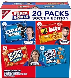 Nabisco Classic Mix Variety Pack, OREO Mini, CHIPS AHOY! Mini, Nutter Butter Bites, RITZ Bits Cheese, 20 Snack Packs