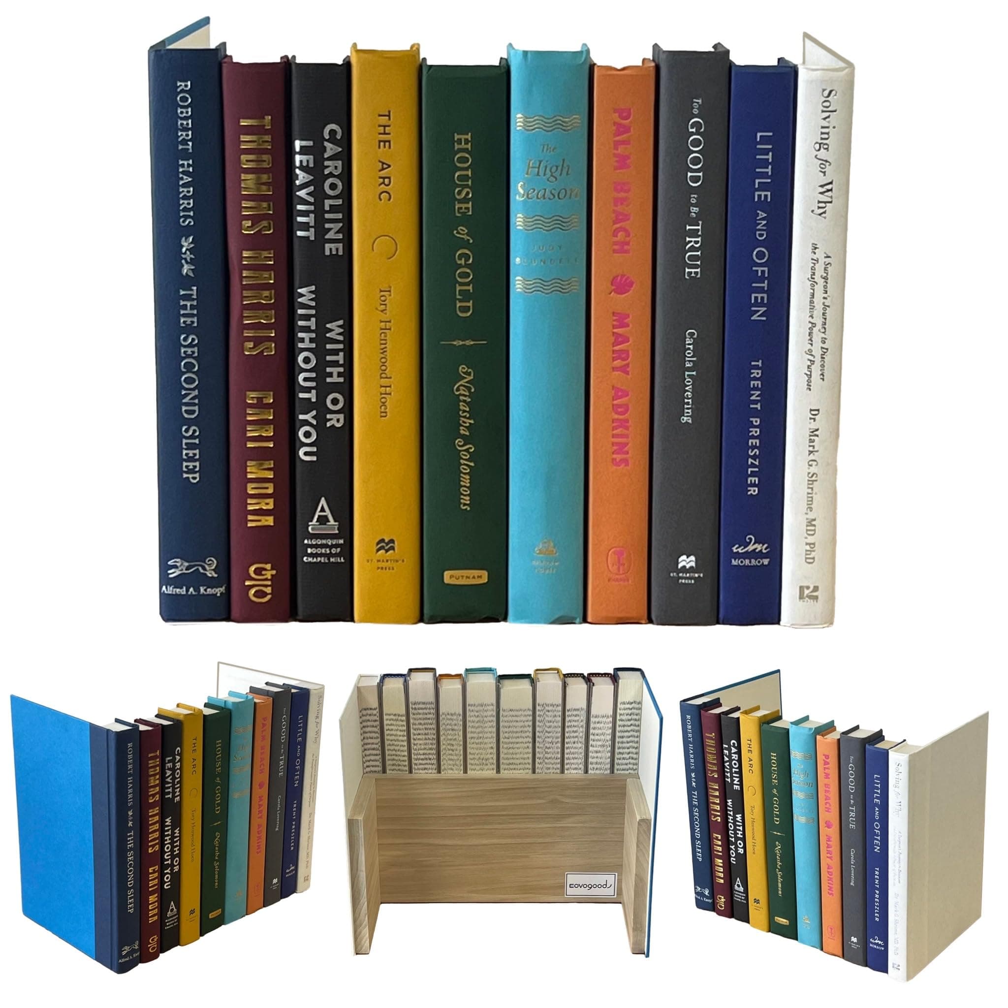 CovoBox— Original Hidden Storage Secret Book Box Electronics Hider | Hide Router, Cable, Modem, Cords, Plugs, Outlets, Money, Docs, Jewelry | Made with Real Used Hardcover Books [Tops OFF]