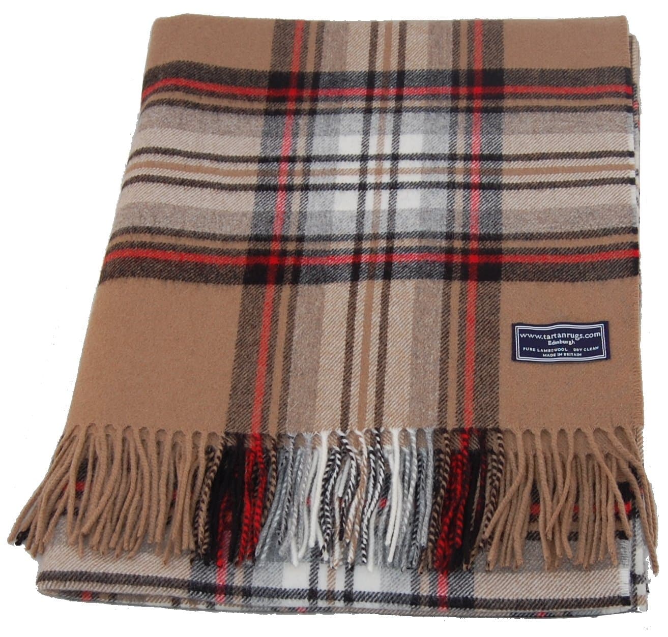 Bronte Camel Stewart Tartan Lambswool Rug