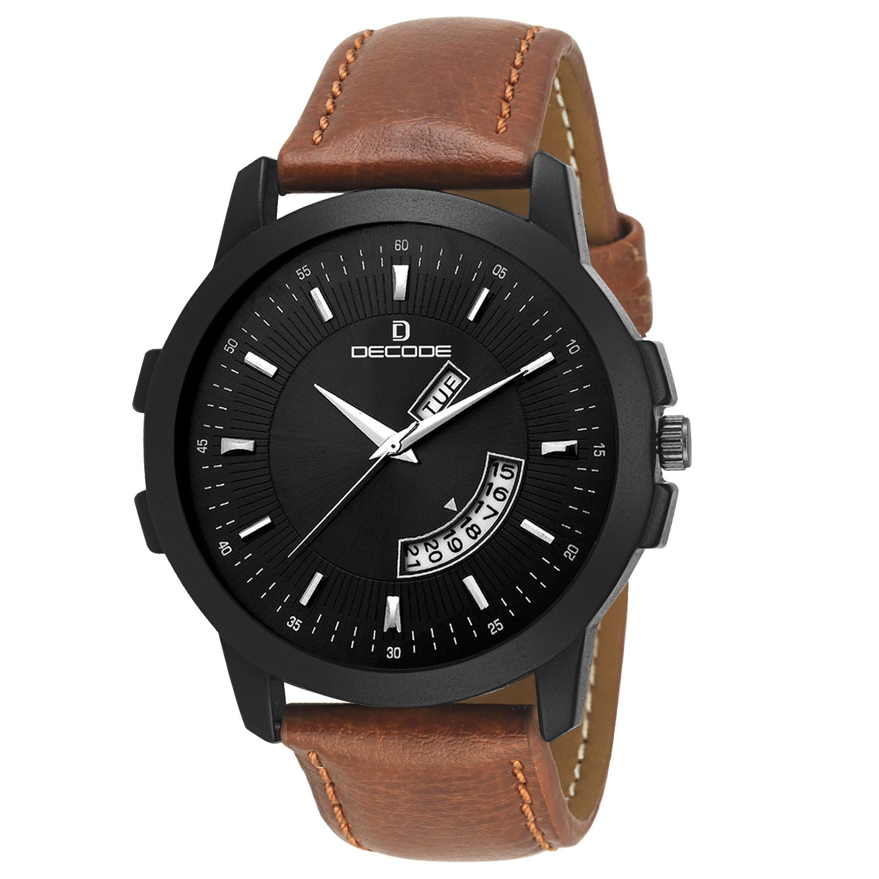 Decode Matrix Analog Dial Men's Watch-Exquisite Black Brown Collection
