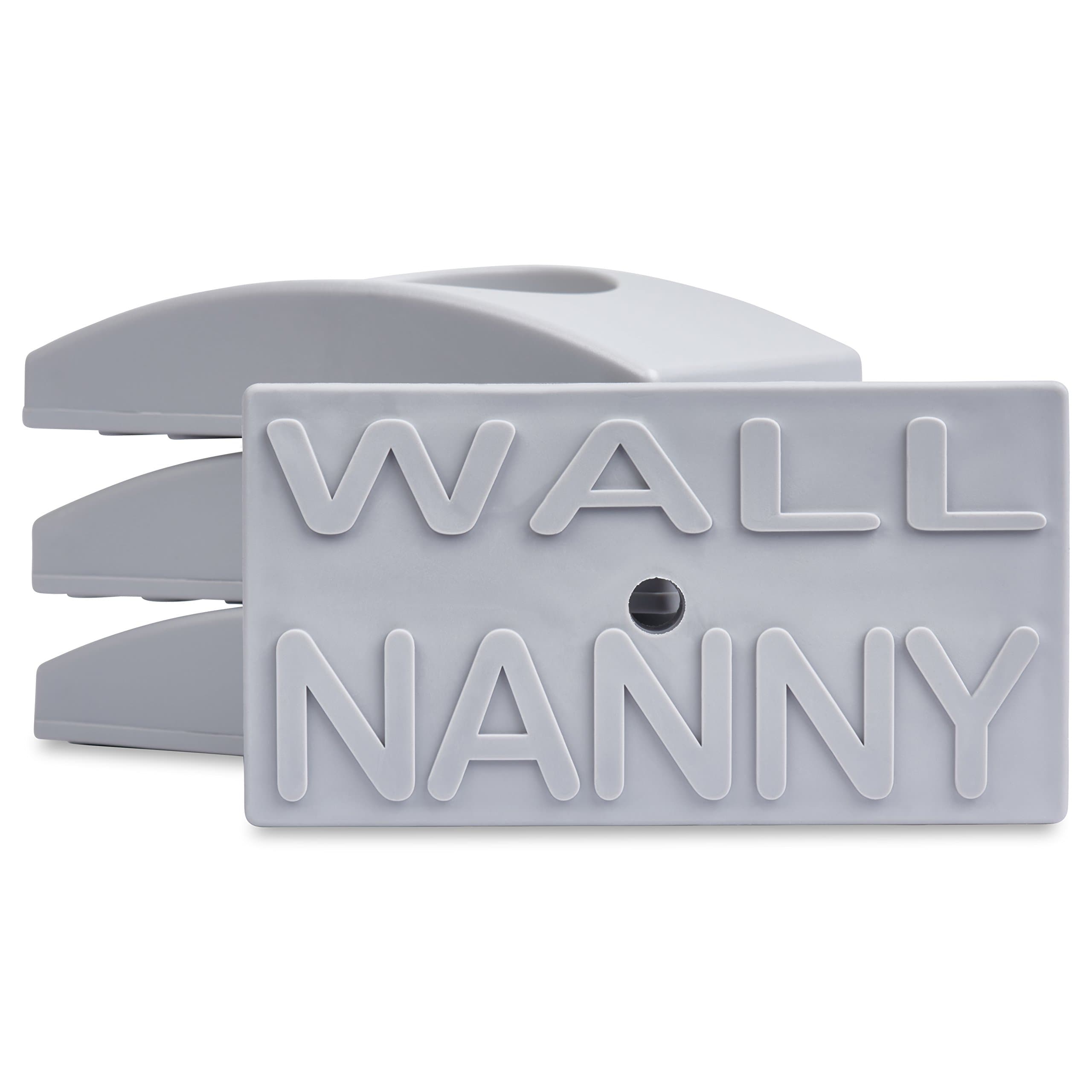 Wall Nanny (4 Pack) Indoor Baby Gate Wall Protector - No Safety Hazard On Bottom Spindles - Small Saver Pad Saves Trim & Paint - Best Dog Pet Child Walk Thru Pressure Gates Guard Gray