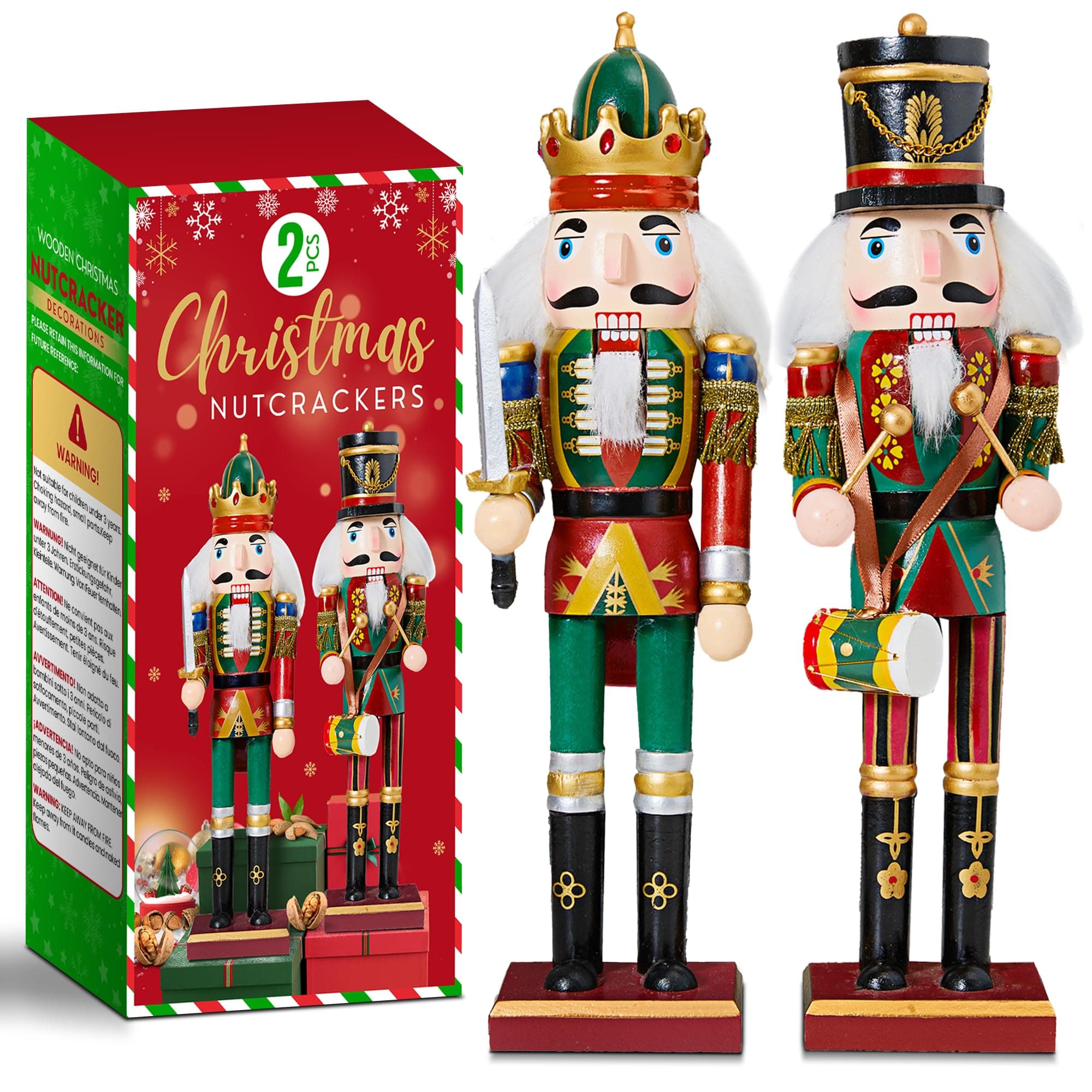 2-Pc Christmas Nutcracker Set