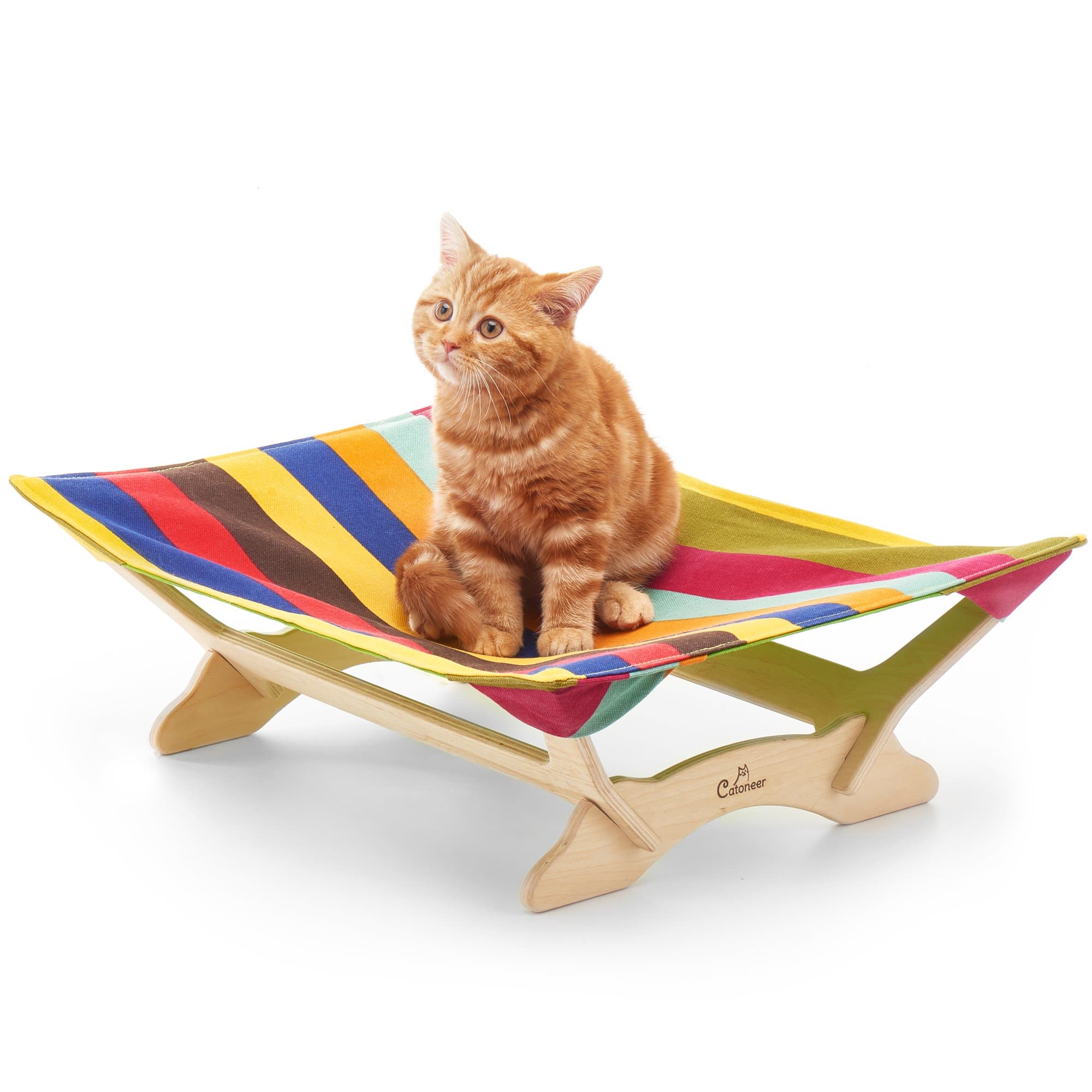 CATONEER Сat Hammock - cat Bed - pet Bed - pet Bed Frame - Small Dog Bed - cat Bed Frame - Gifts for Cats - cat Lovers Gifts - cat beds - pet pad - Small Dog beds - pet Hammock [Vibrant]