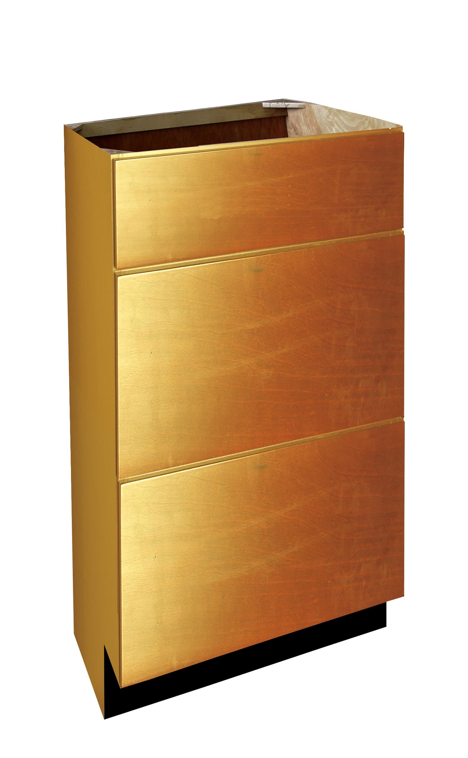 Shaker Panel Door Style 3 Drawer Vanity Base 12" Wide 18" Deep 30" High in a Maple Spice Finish Model VB121830D3-SS