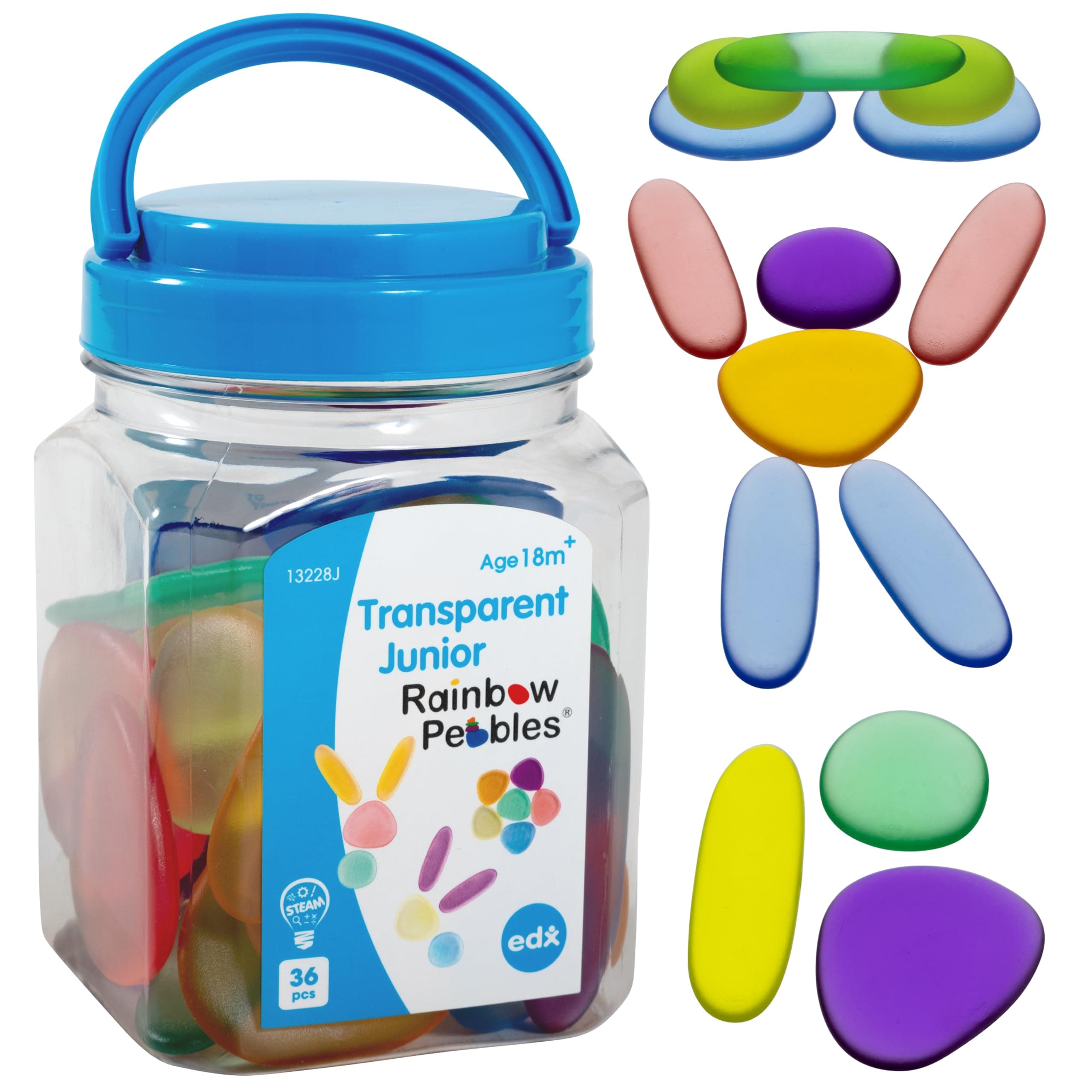 Junior Rainbow Pebbles - Clear Colors