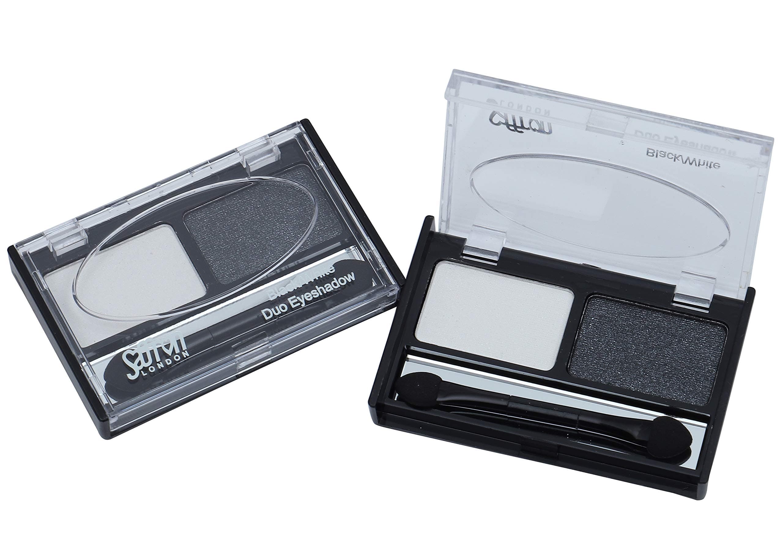 Saffron - Black/White Shimmer Duo EyeShadow #9285B